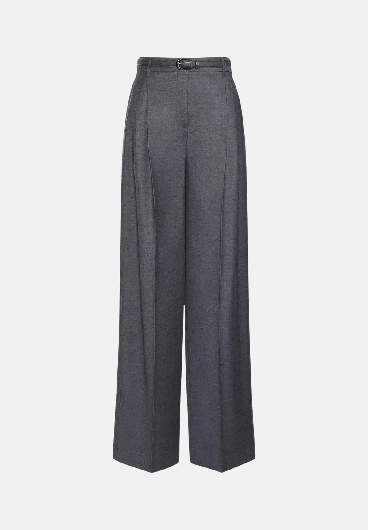 MAX MARA STUDIO Pantaloni grigio scuro per donna con piega centrale e design a gamba larga. 2626136032600 003 MAX MARA STUDIO
