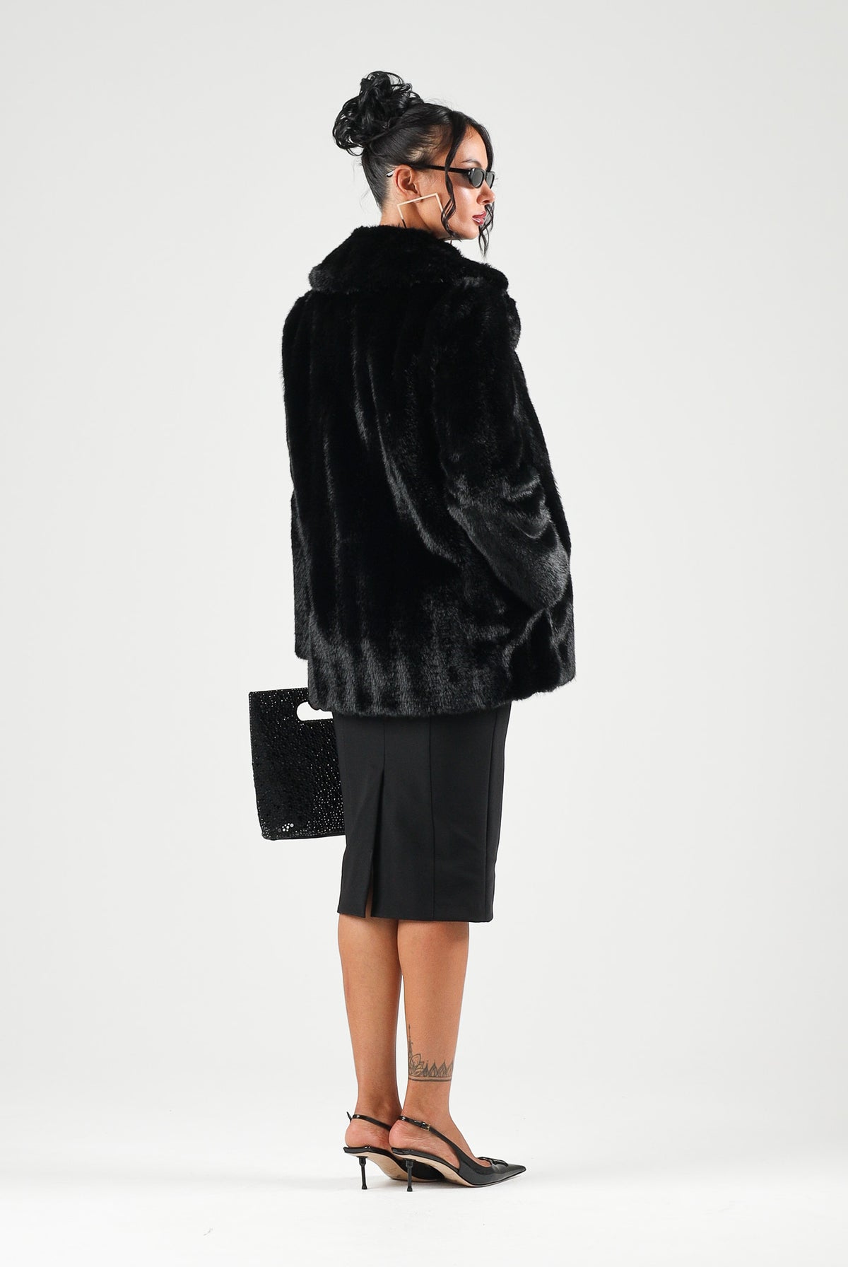 MAX MARA STUDIO Pelliccia SHORTY nero intenso da donna a pelo corto 2626456022600 002 MAX MARA STUDIO