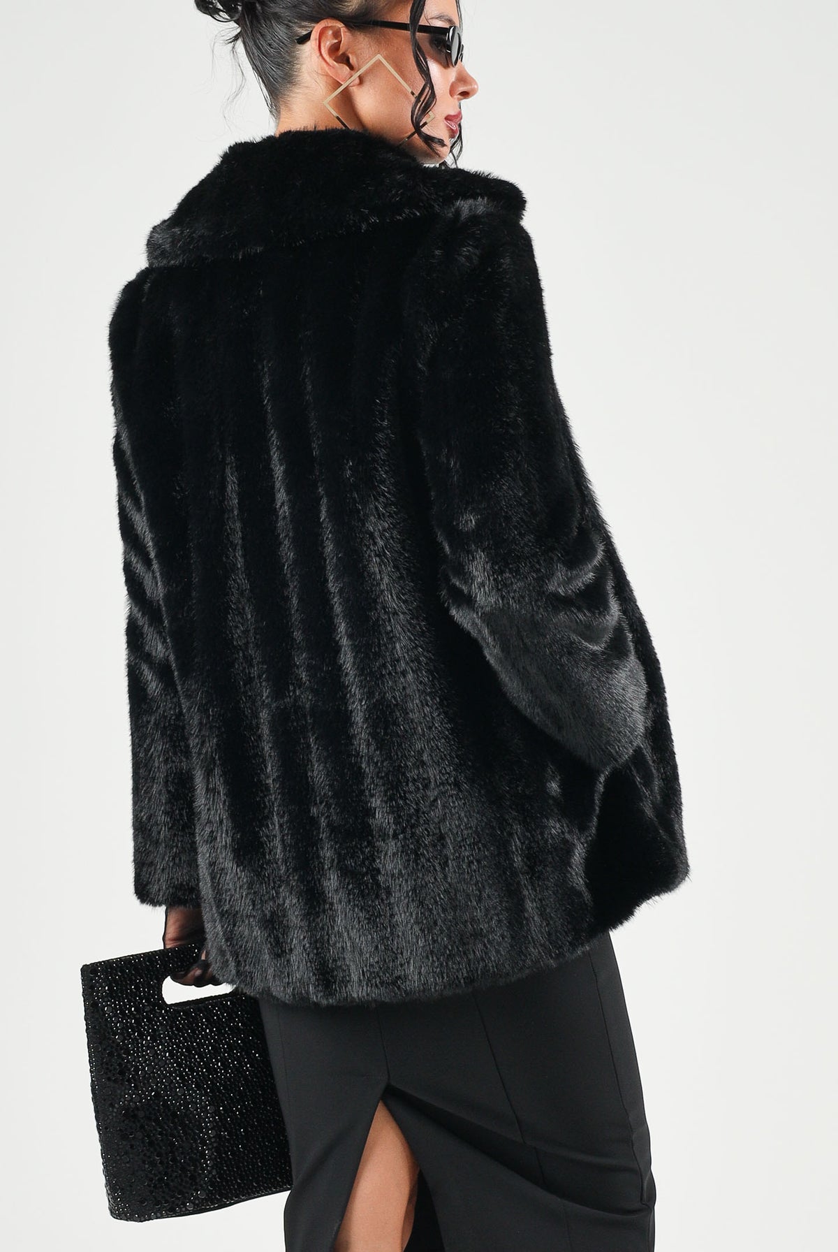 MAX MARA STUDIO Pelliccia SHORTY nero intenso da donna a pelo corto 2626456022600 002 MAX MARA STUDIO