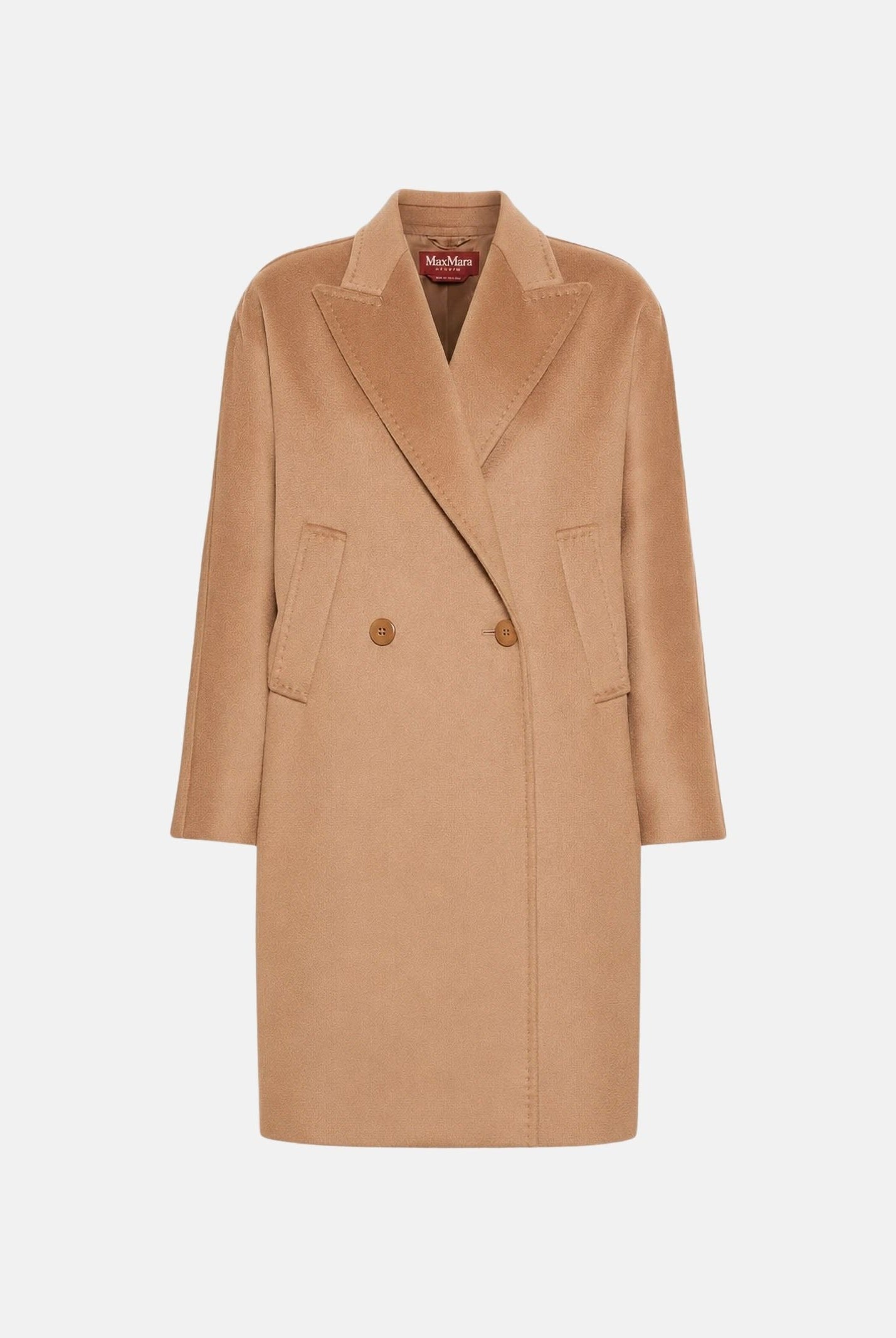 MAX MARA Cappotto doppiopetto CAMEL MSTMASTRO DOUBLE-BREASTED MIDI COAT, colore brand Cammello, da donna. 2626016071600 006 MAX MARA