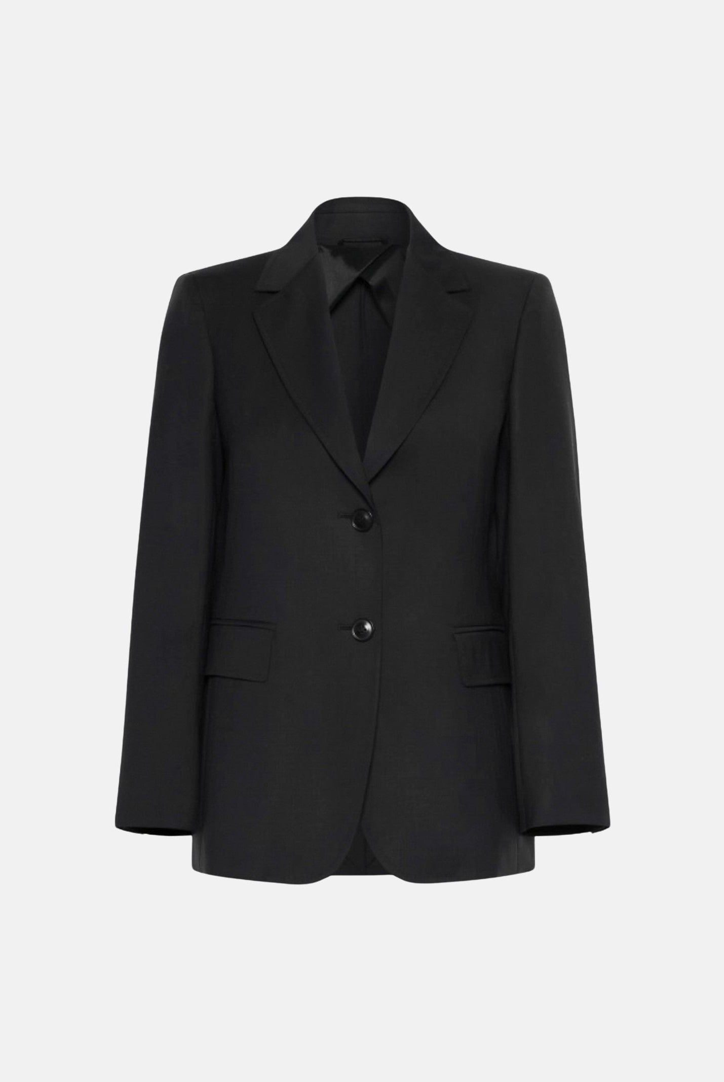 MAX MARA Giacca MSTASSENZI monopetto in panno lana, nero, da donna con collo revers<BR/> 2626046021600 010 MAX MARA