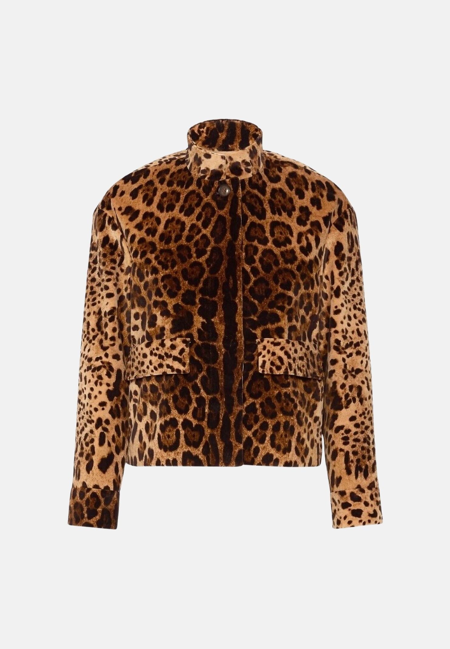 MAX MARA Giacca MSTEDRO boxy-marrone da donna con motivo animalier stampato all over. 2626046061600 001 MAX MARA