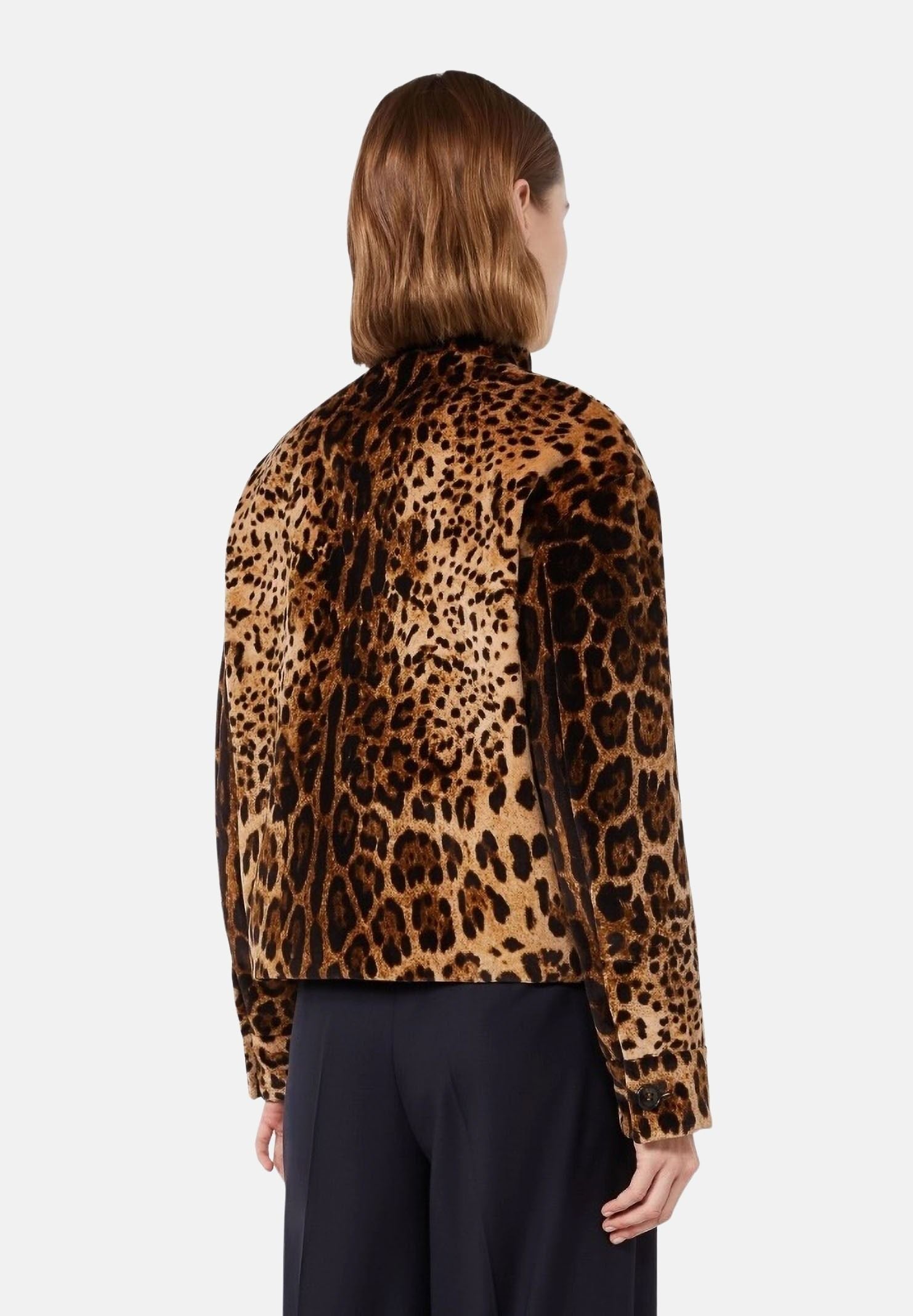 MAX MARA Giacca MSTEDRO boxy-marrone da donna con motivo animalier stampato all over. 2626046061600 001 MAX MARA