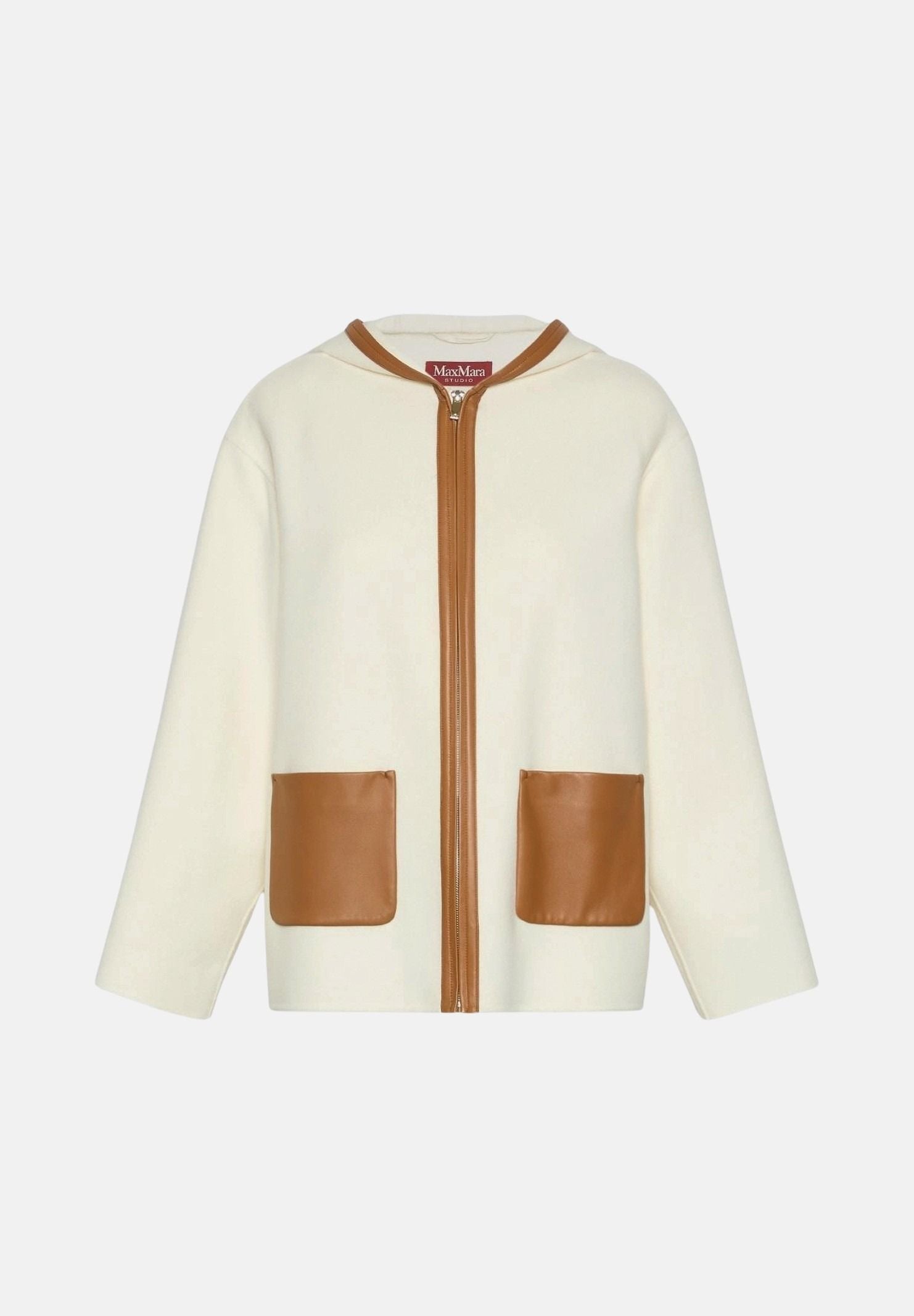 MAX MARA Cappotto MSTCOMICA con cappuccio in lana cachemire bianco, da donna<BR/> 2626086051600 003 MAX MARA