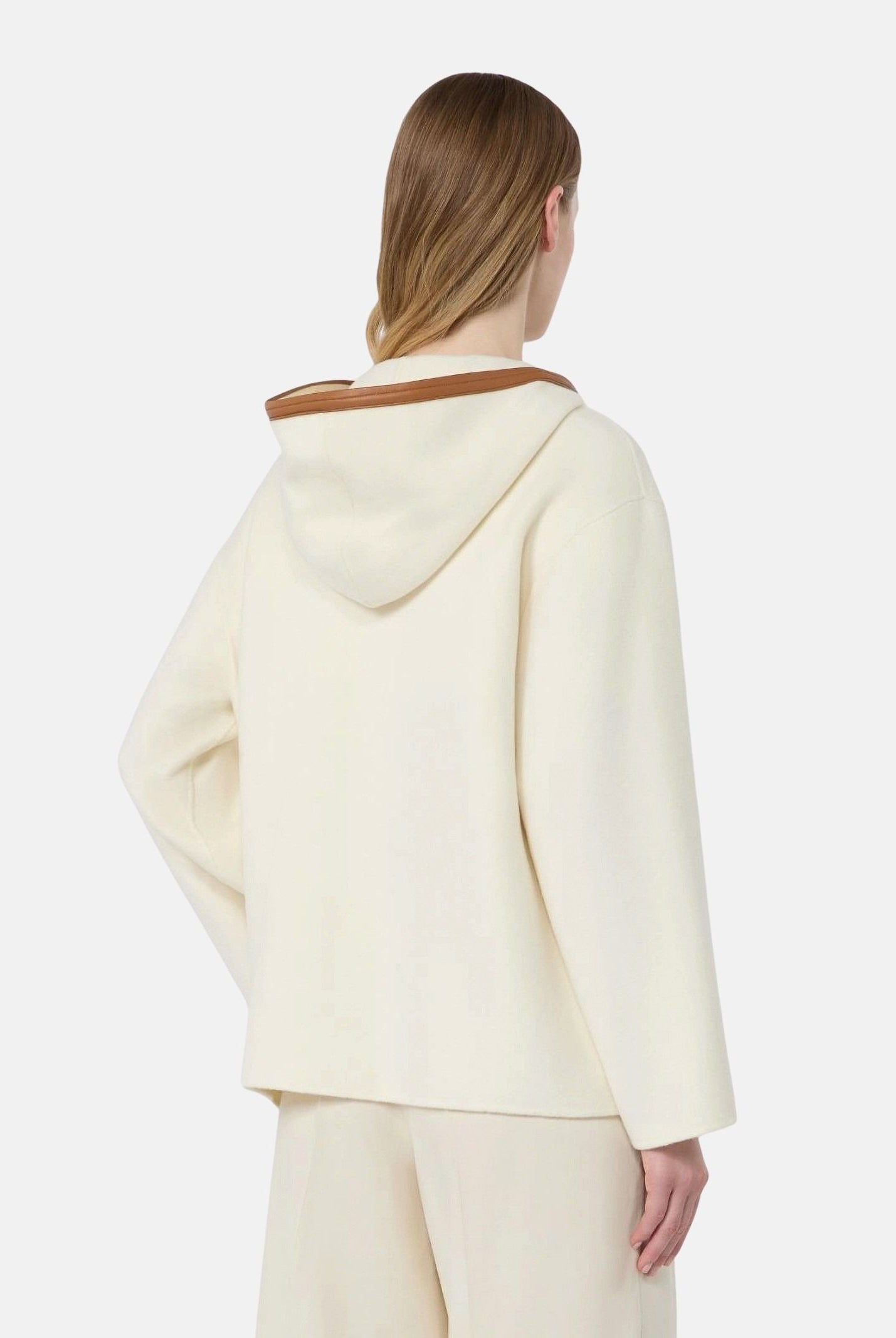 MAX MARA Cappotto MSTCOMICA con cappuccio in lana cachemire bianco, da donna<BR/> 2626086051600 003 MAX MARA