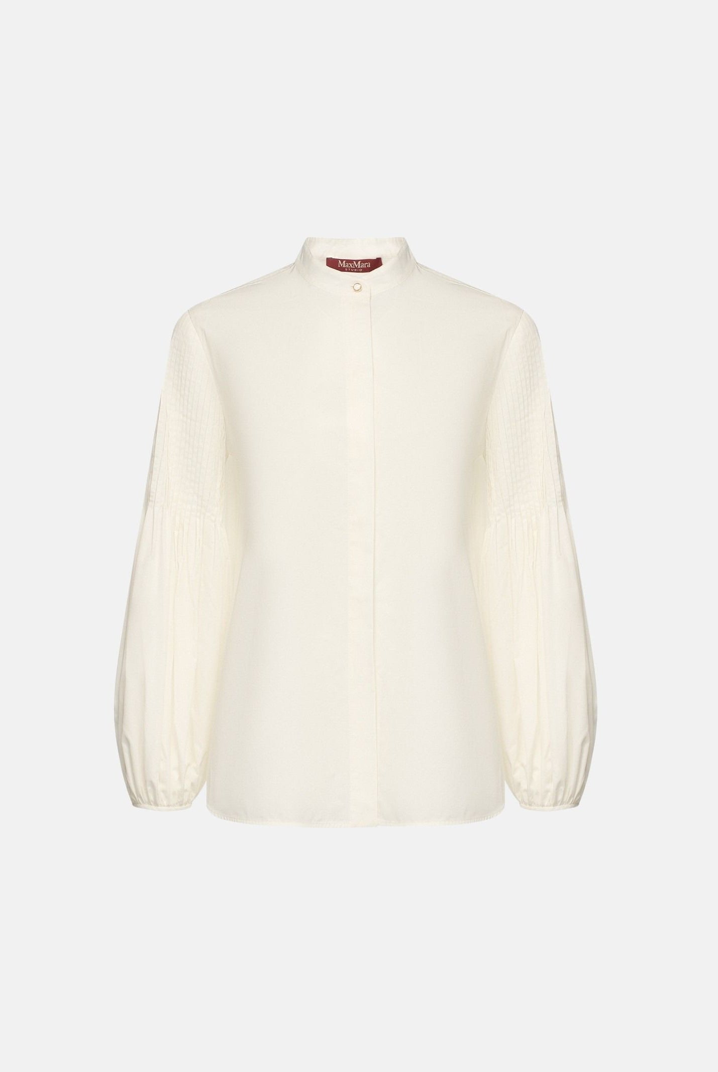 MAX MARA Blusa MSTBALDO con collo alto seta avorio da donna con maniche lunghe a palloncino 2626116071600 001 MAX MARA