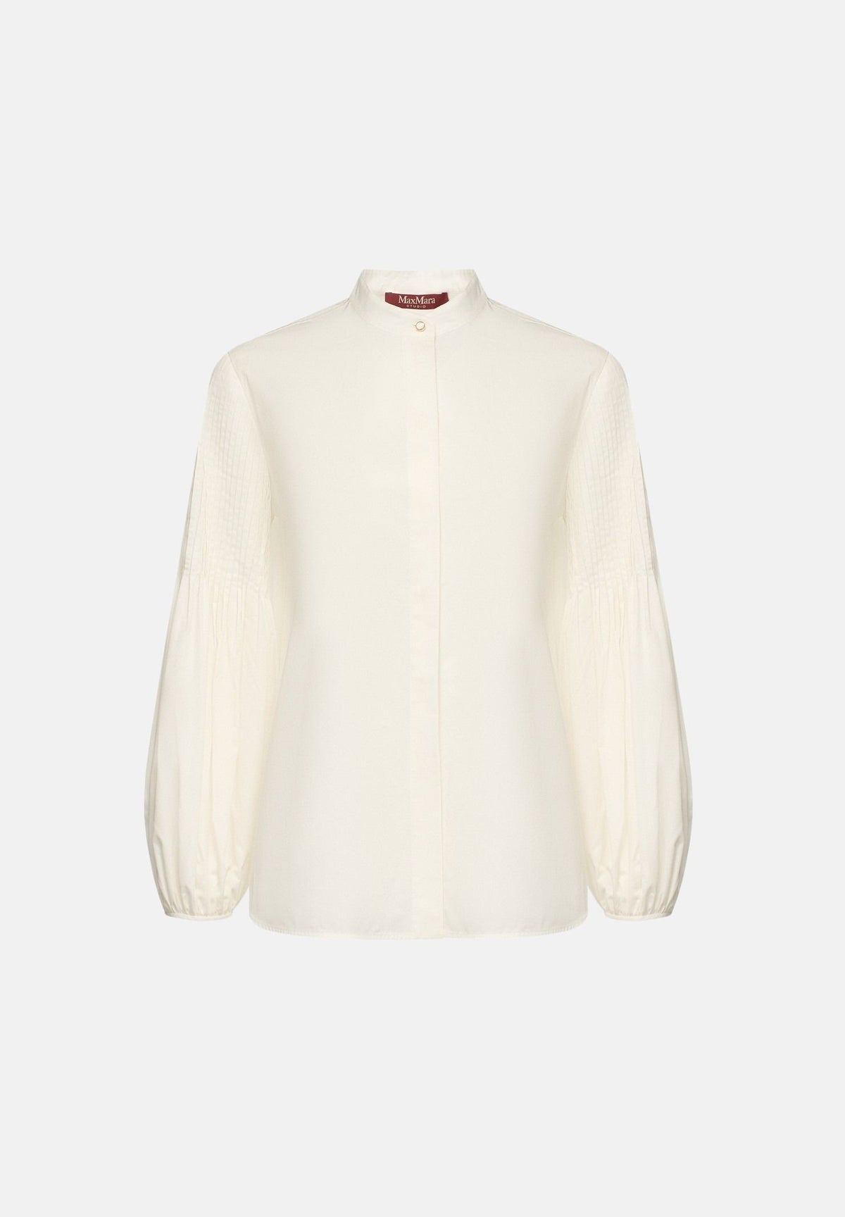 MAX MARA Camicia MSTBALDO con collo alto seta avorio da donna con maniche lunghe a palloncino 2626116071600 001 MAX MARA STUDIO