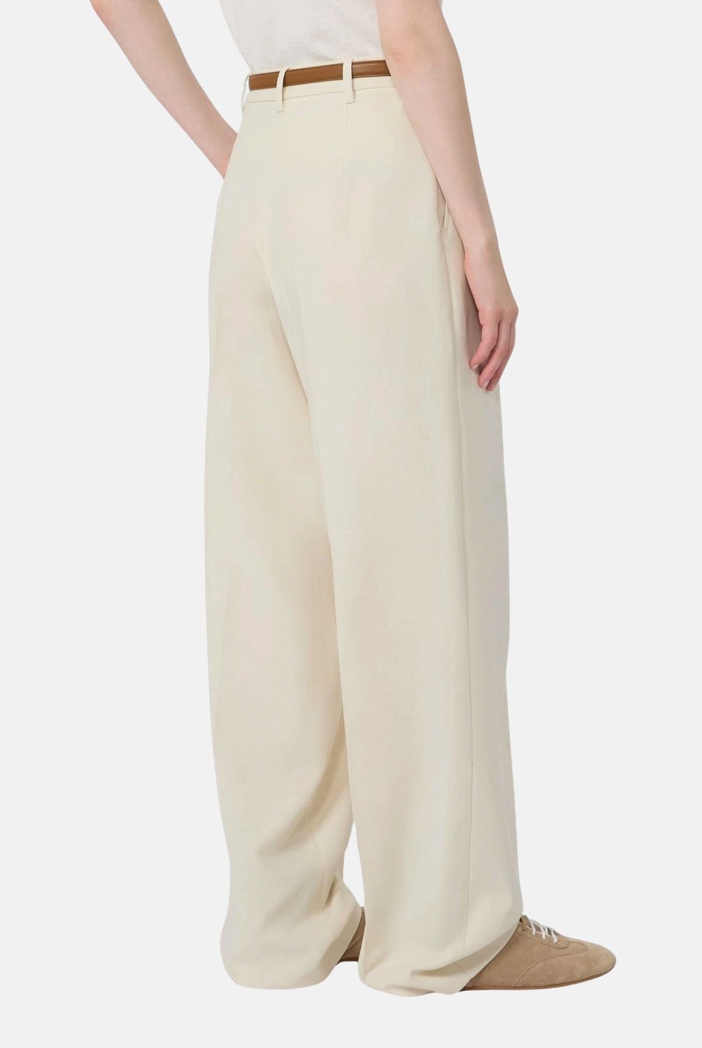MAX MARA Pantalone MSTADUNCO bianco-avorio, da donna, chiusura con tasche alla francese<BR/> 2626136081600 011 MAX MARA