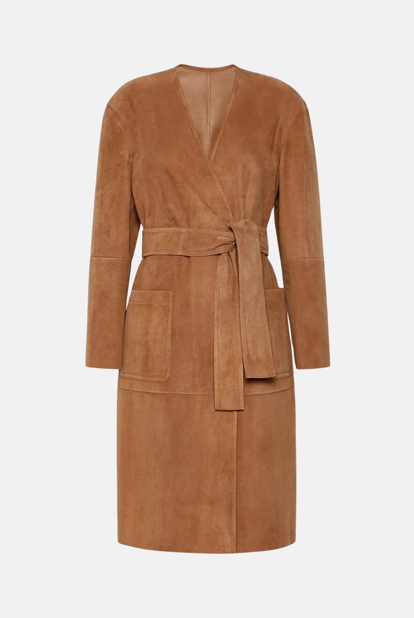 MAX MARA STUDIO Spoverino MSTPORTICI, -cammello/beige, da donna in pelle scamosciata<BR/> 2626476011600 002 MAX MARA