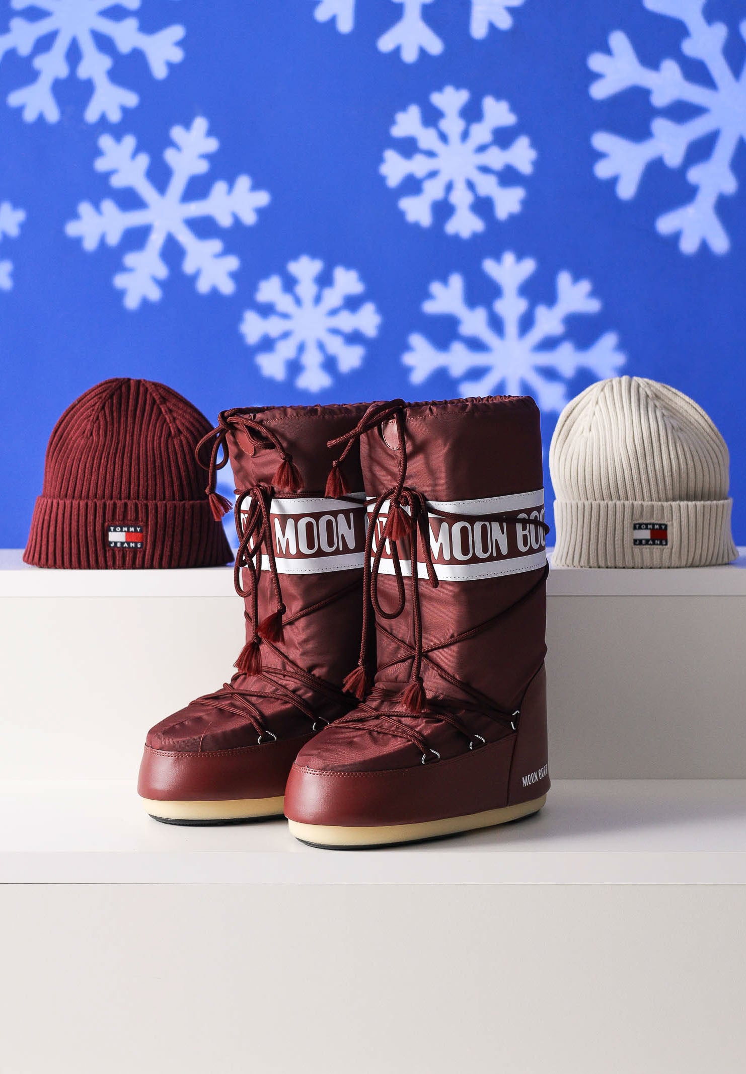MOON BOOT Stivali da neve ICON bordeaux per uomo e donna 80D1400440 D013 MOON BOOT
