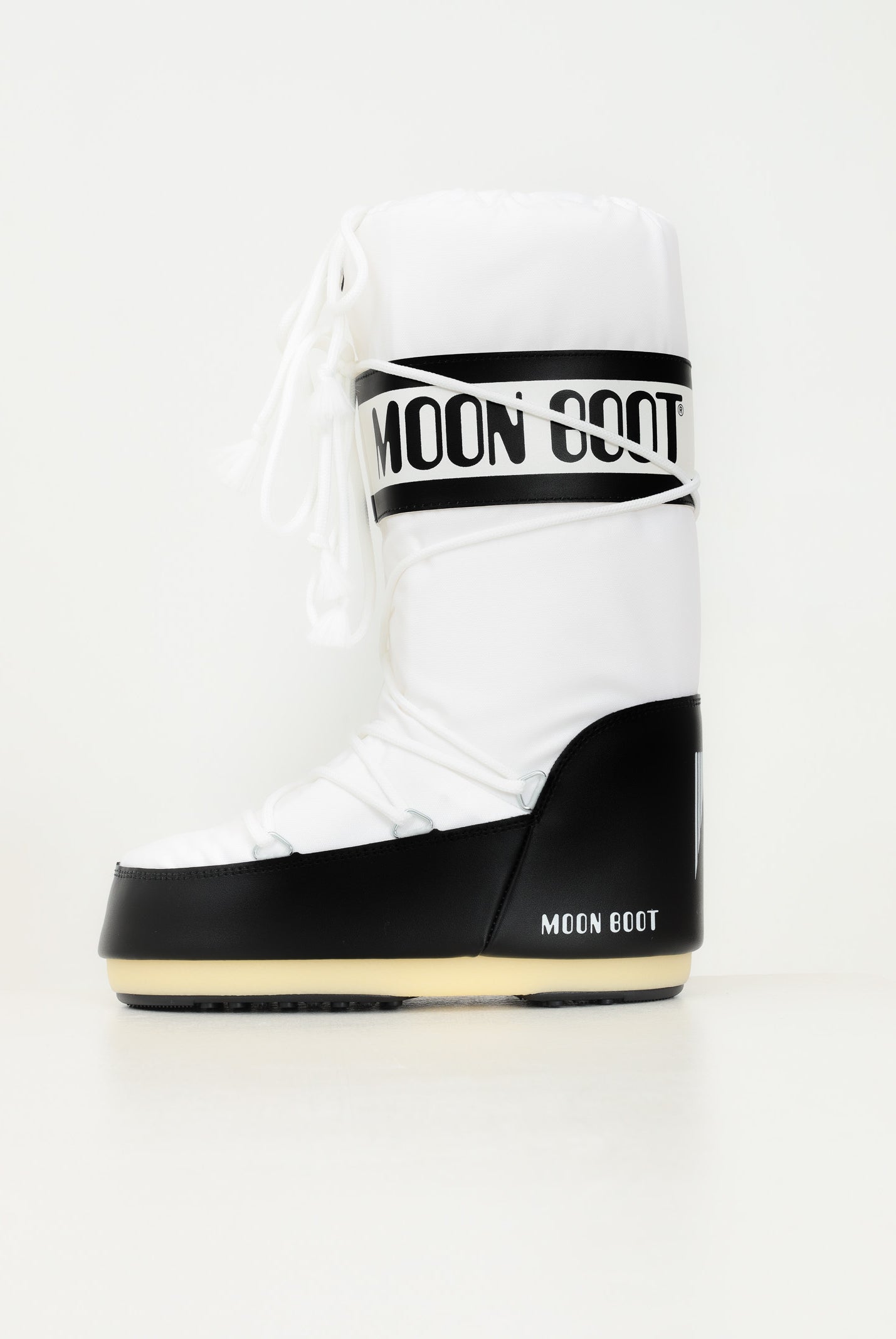 Stivali da neve ICON bianco e nero per uomo e donna 80D1400440 NA02 MOON BOOT