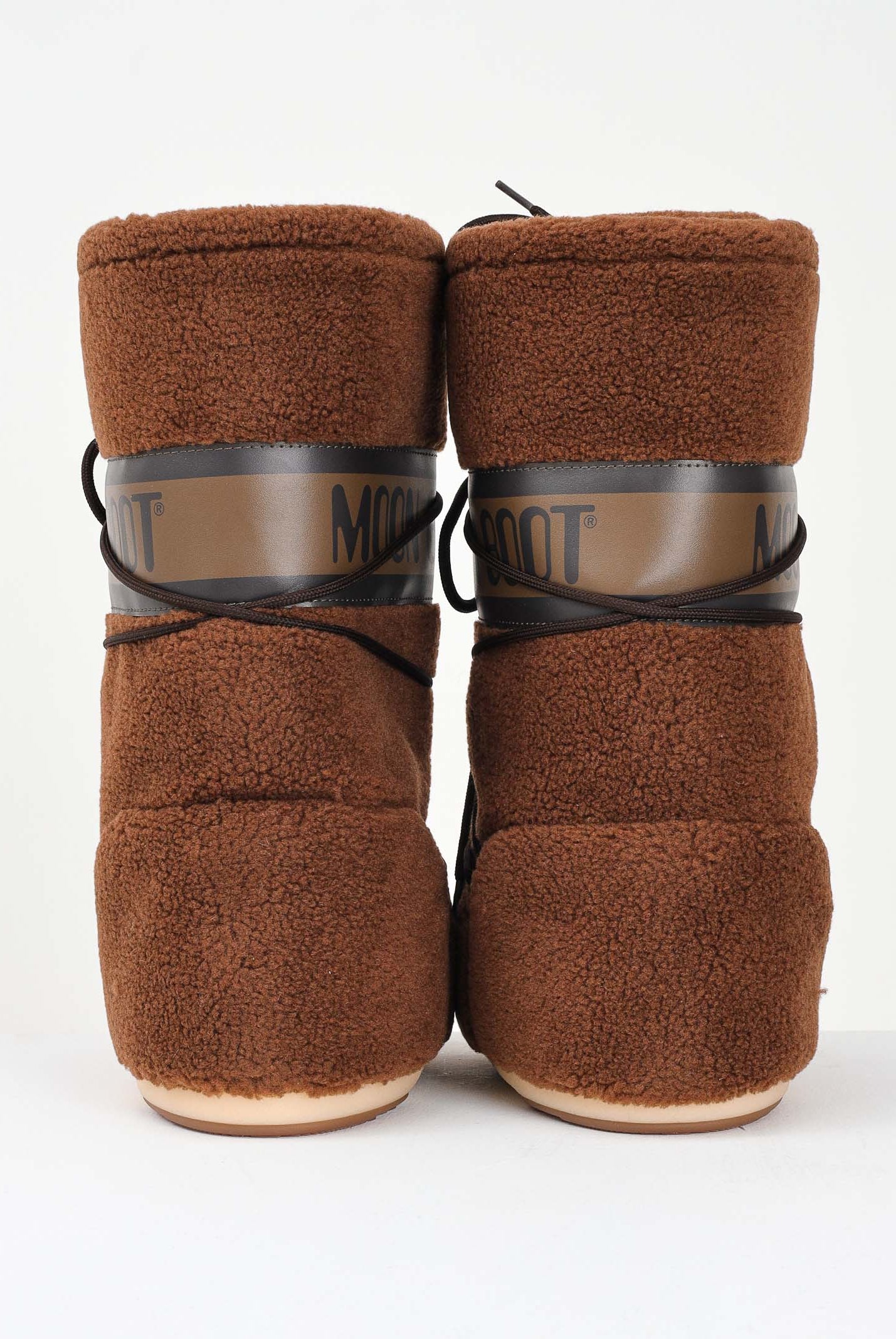 MOON BOOT Stivali da neve ICON in teddy marroni da donna 80D1403080 M004 MOON BOOT