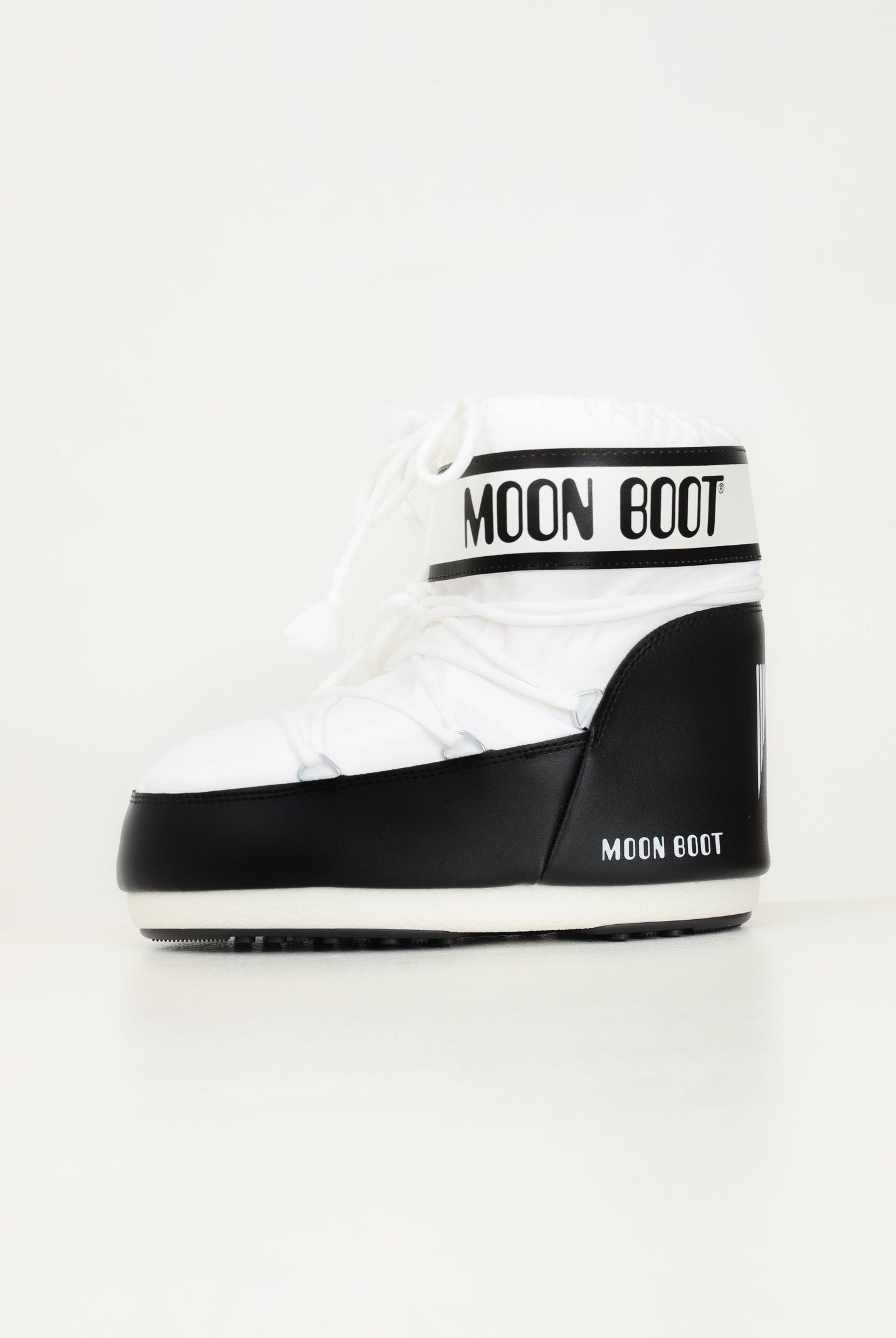 MOON BOOT Stivale da neve ICON LOW bianco e nero per uomo e donna 80D1409340 A001 MOON BOOT