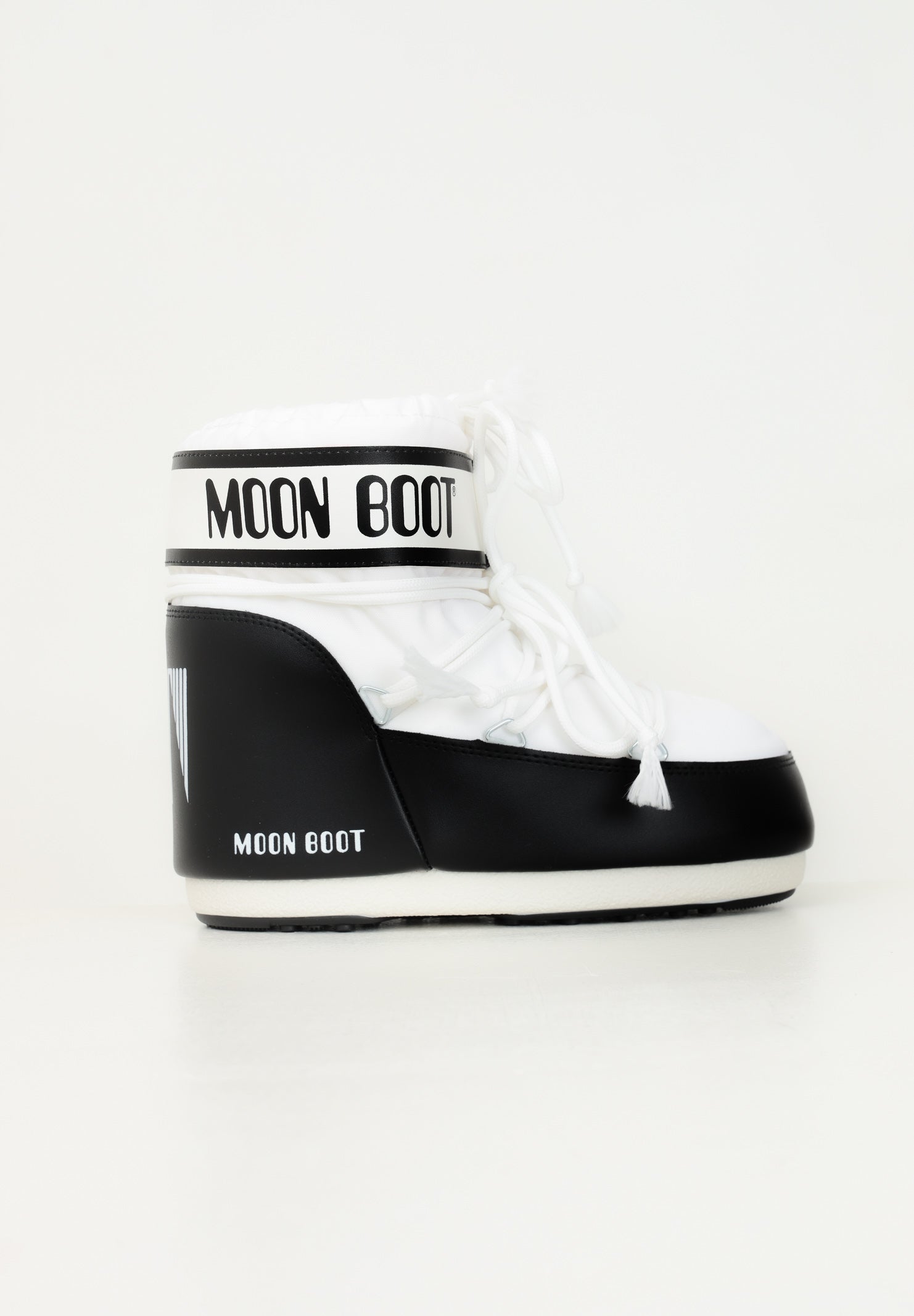 MOON BOOT Stivale da neve ICON LOW bianco e nero per uomo e donna 80D1409340 A001 MOON BOOT