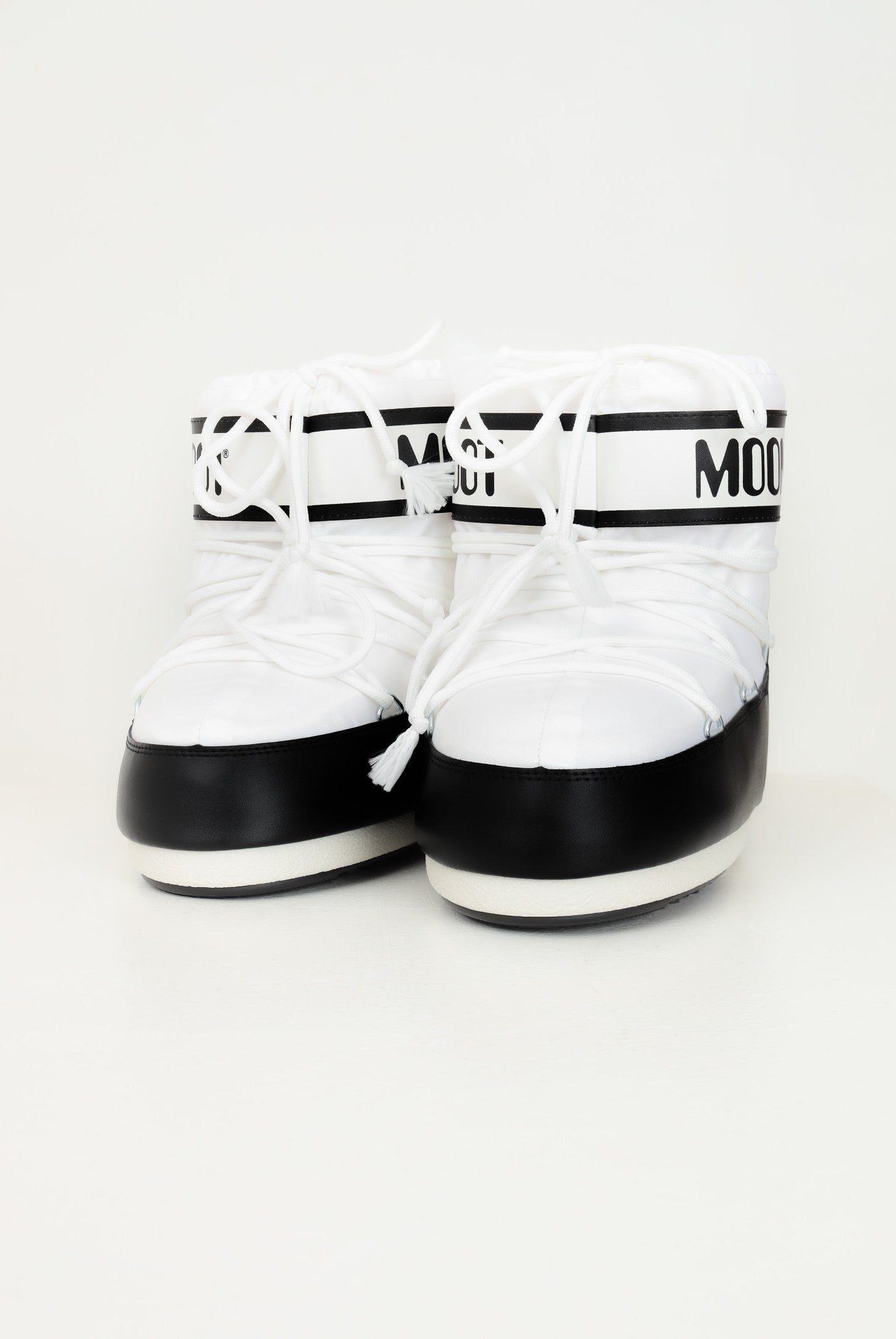 MOON BOOT Stivale da neve ICON LOW bianco e nero per uomo e donna 80D1409340 A001 MOON BOOT