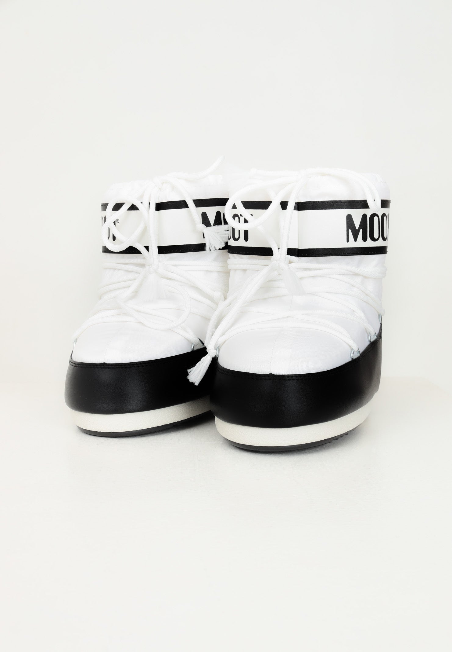 MOON BOOT Stivale da neve ICON LOW bianco e nero per uomo e donna 80D1409340 A001 MOON BOOT