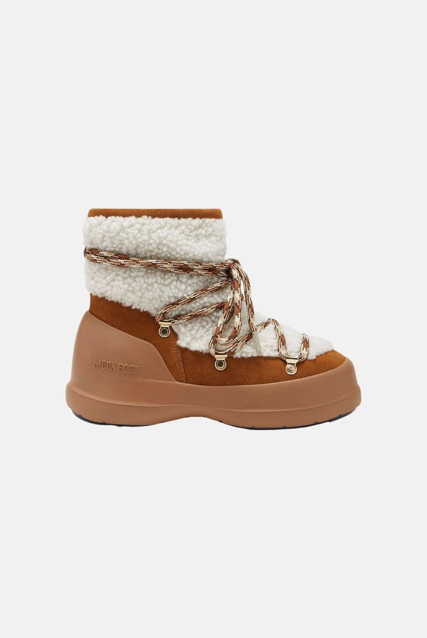 MOON BOOT Stivali da neve LUNA in shearling marrone da donna 80D2480020 MA03 MOON BOOT