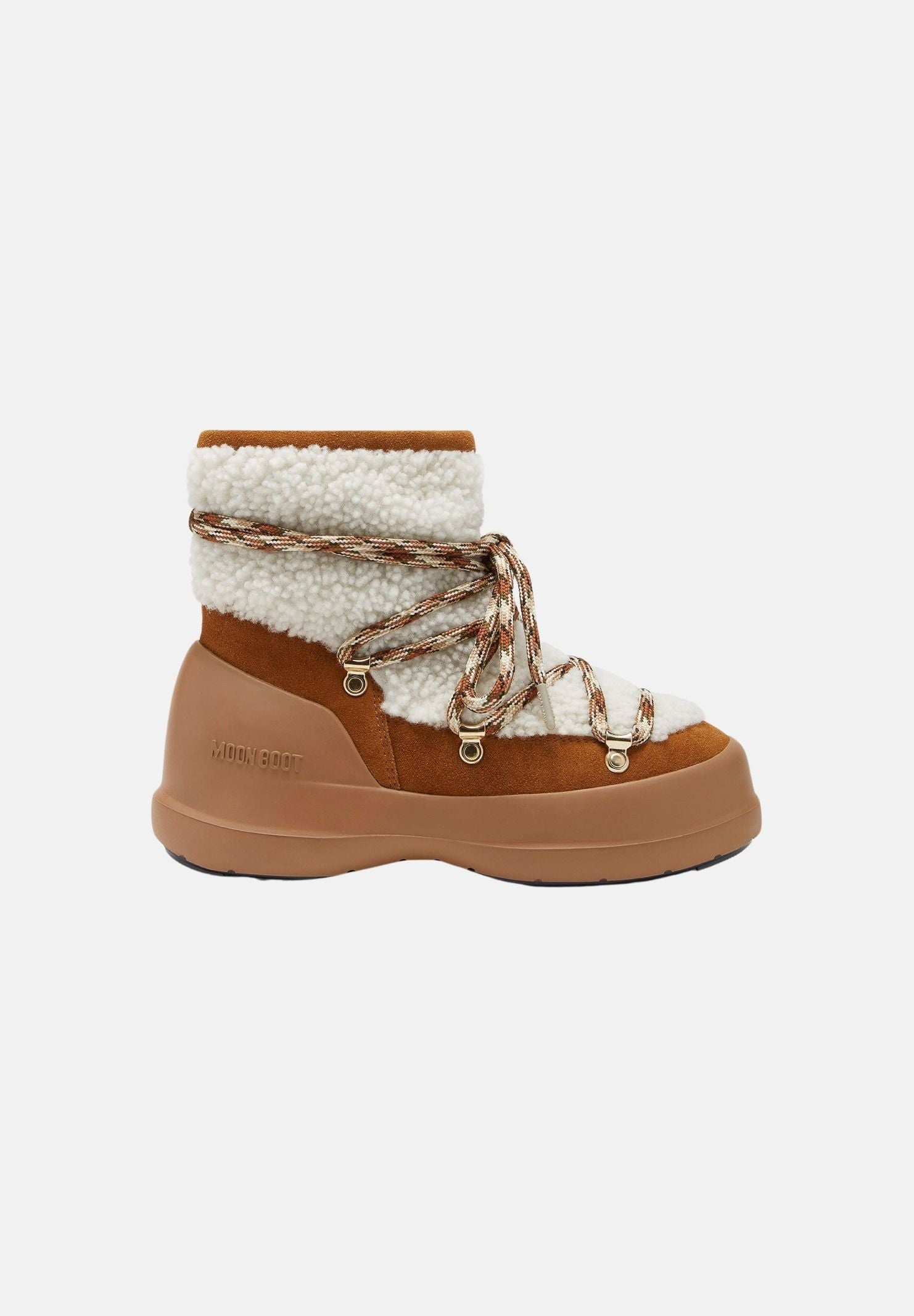 MOON BOOT Stivali da neve LUNA in shearling marrone da donna 80D2480020 MA03 MOON BOOT