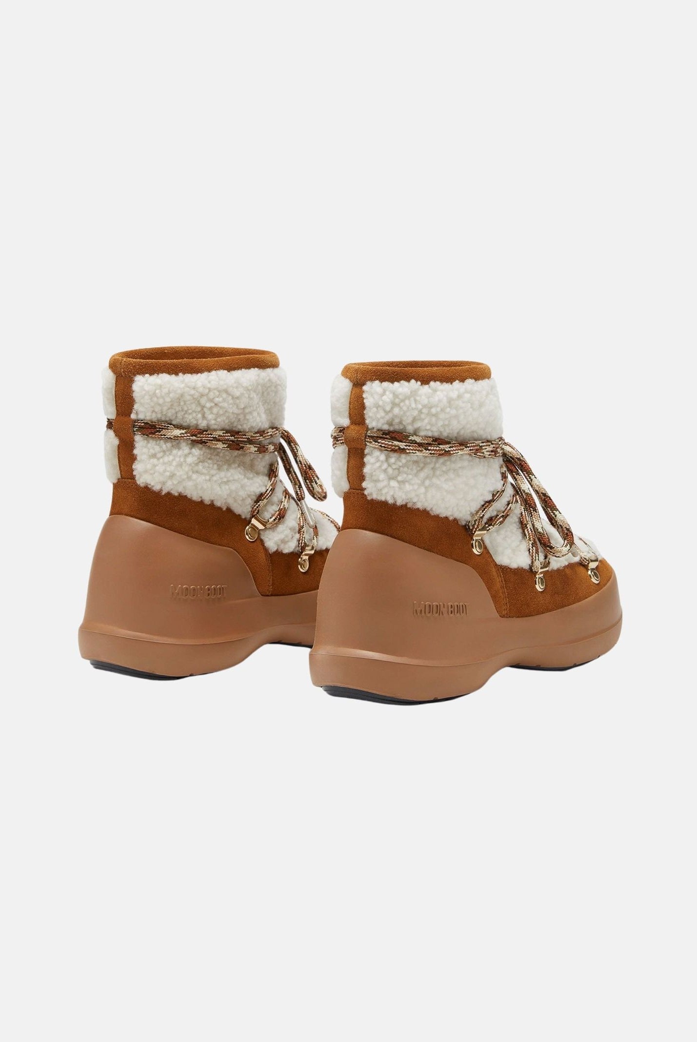 MOON BOOT Stivali da neve LUNA in shearling marrone da donna 80D2480020 MA03 MOON BOOT