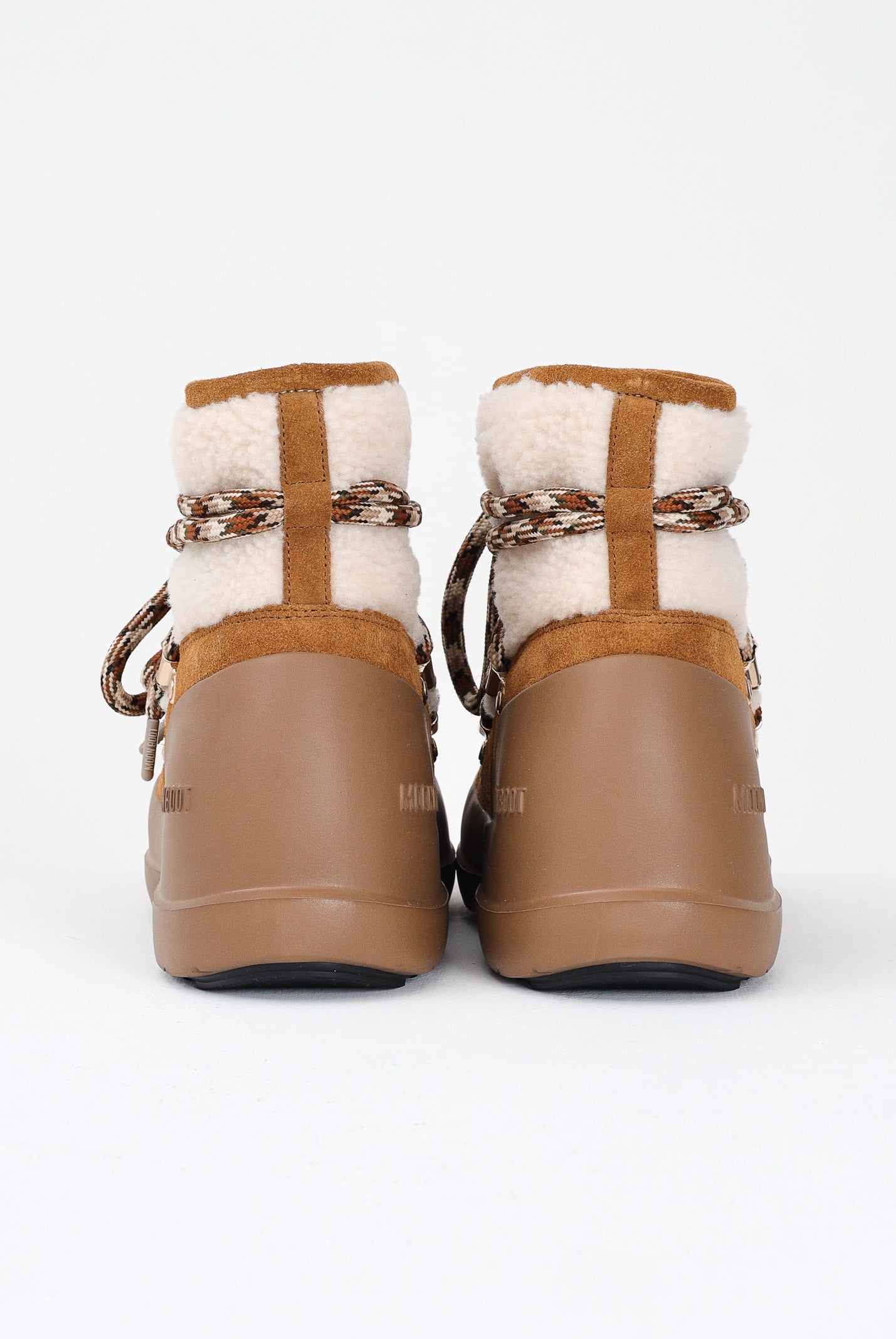 MOON BOOT Stivali da neve LUNA in shearling marrone da donna 80D2480020 MA03 MOON BOOT