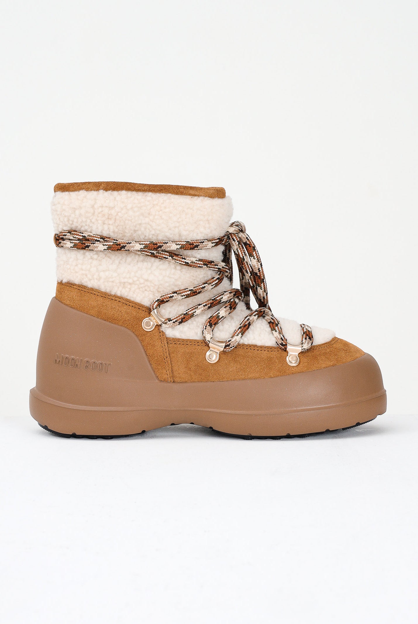 MOON BOOT Stivali da neve LUNA in shearling marrone da donna 80D2480020 MA03 MOON BOOT