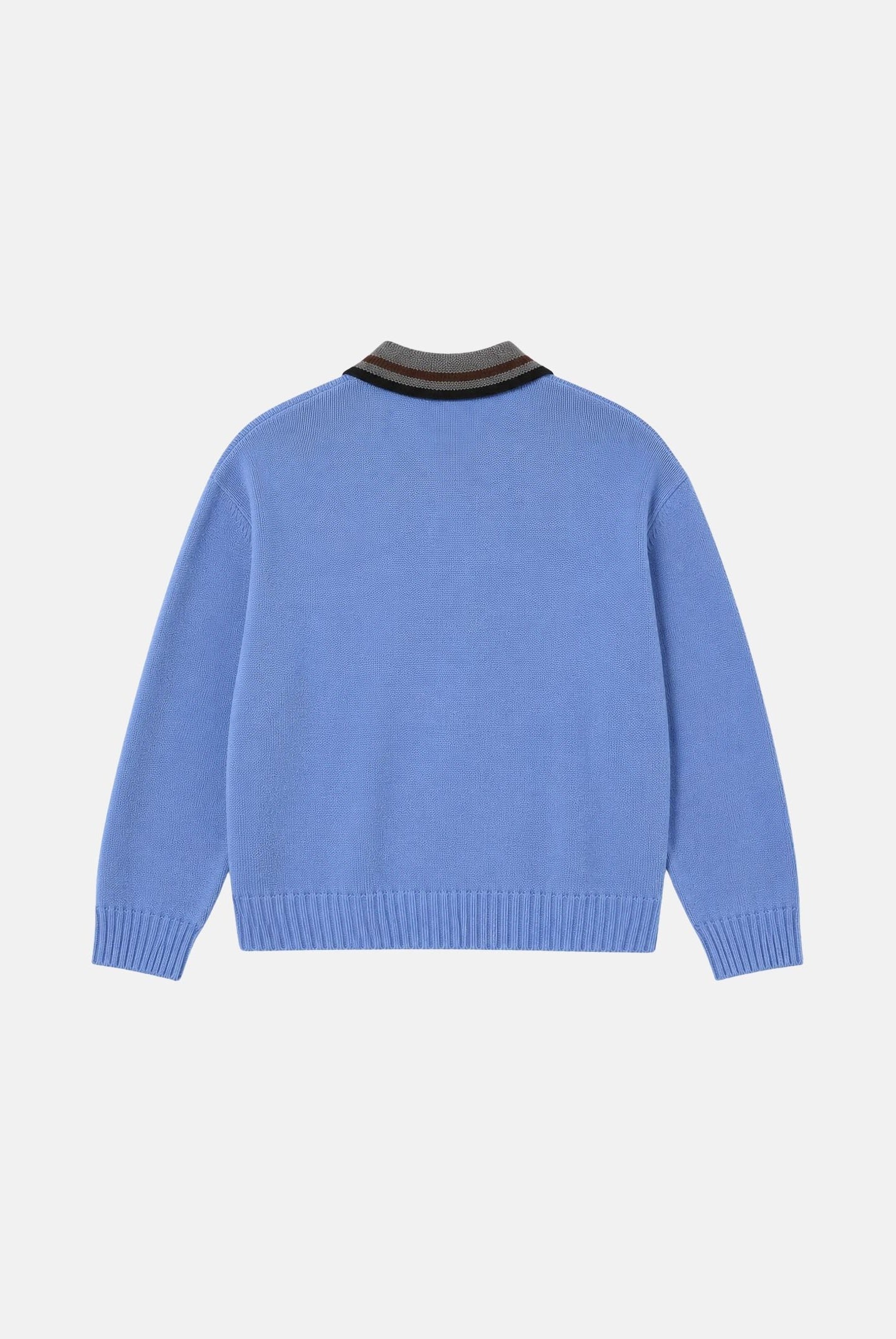 N21 Maglione color lapis, celeste per donna, ragazzi e bambini con colletto e logo a contrasto N210DHN0547 0N827 N21