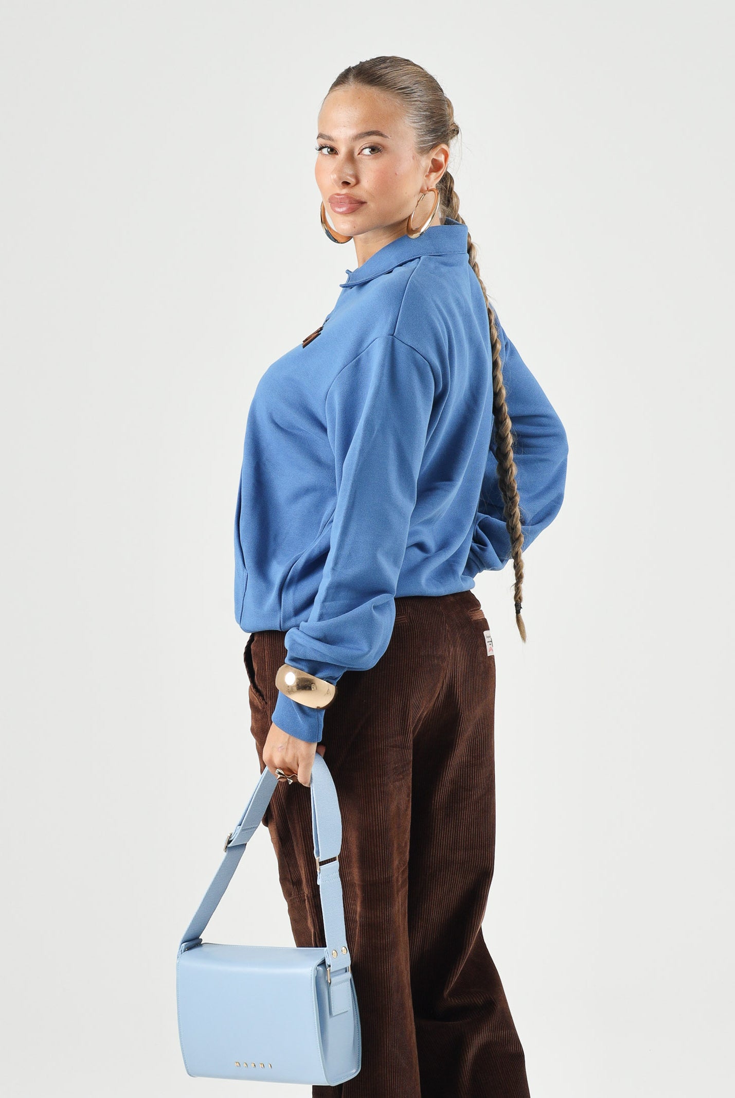 N21 Polo lapis Blue, colore azzurro per donna, ragazza e bambina con patchh logo N210E5N0522 0N827 N21