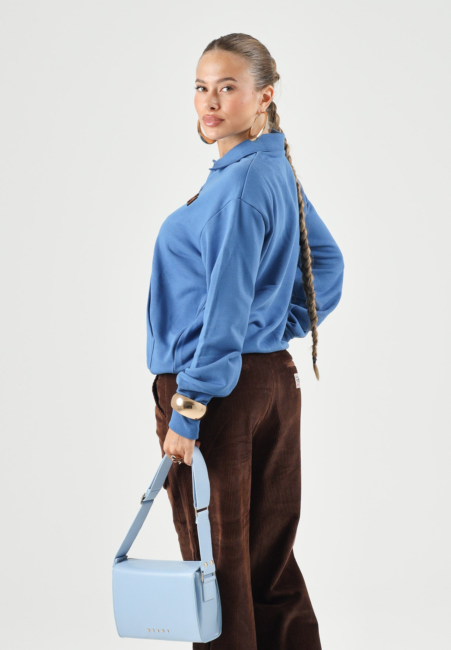 N21 Polo lapis Blue, colore azzurro per donna, ragazza e bambina con patchh logo N210E5N0522 0N827 N21