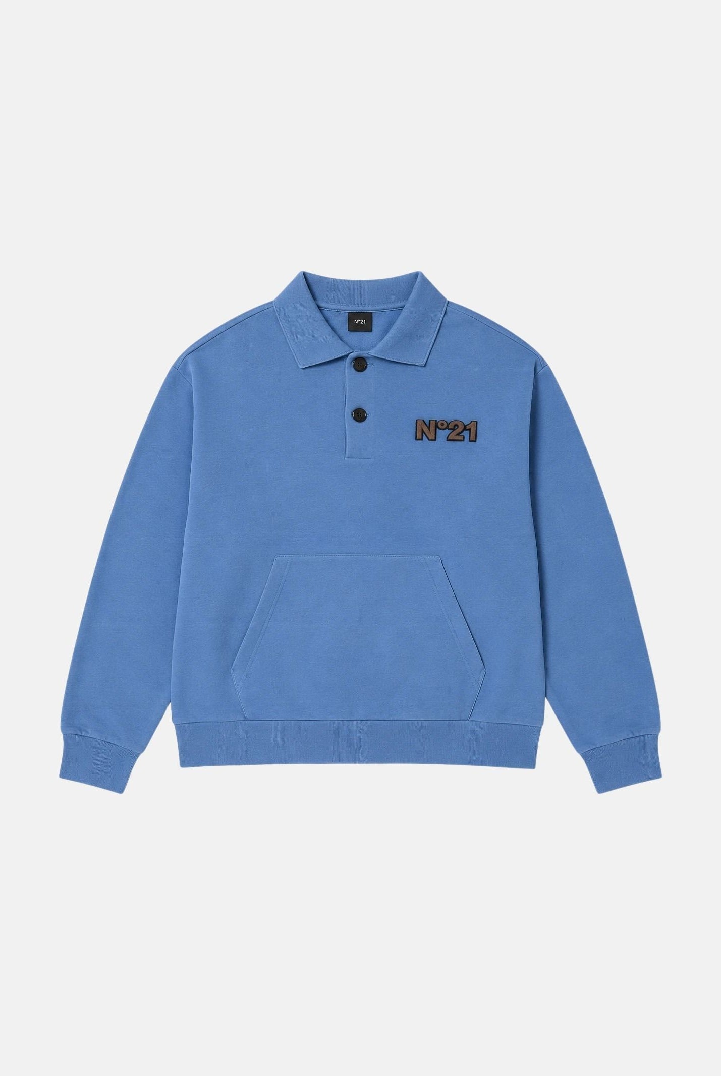 N21 Polo lapis Blue, colore azzurro per donna, ragazza e bambina con patchh logo N210E5N0522 0N827 N21