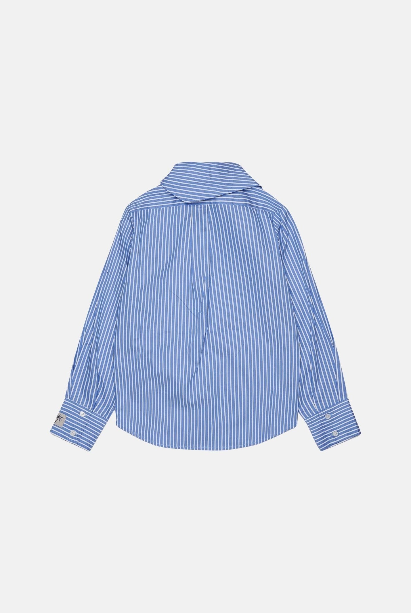 N°21 CamiciaSTRIPED TIE-NECK a righe azzurro cielo per donna, ragazzi e bambini con motivo a righe verticali e collo con fiocco. N210FDN0518 0N809 N21