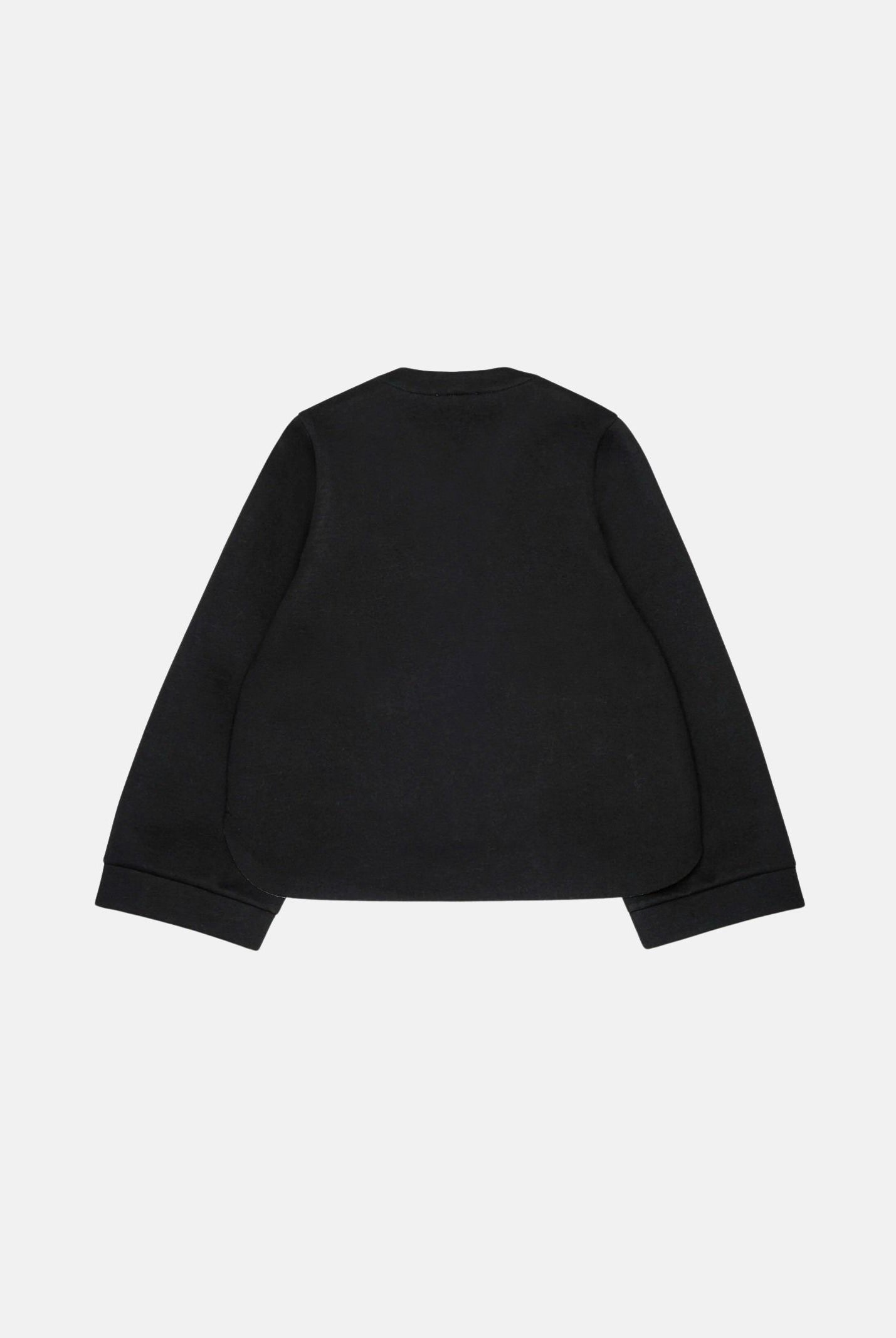N°21 Cardigan LAYERED black azzurro per donna, ragazzi e bambini con logo patch frontale e fondo effetto sovrapposto a righe.<BR/> N210FGN0516 0N900 N21