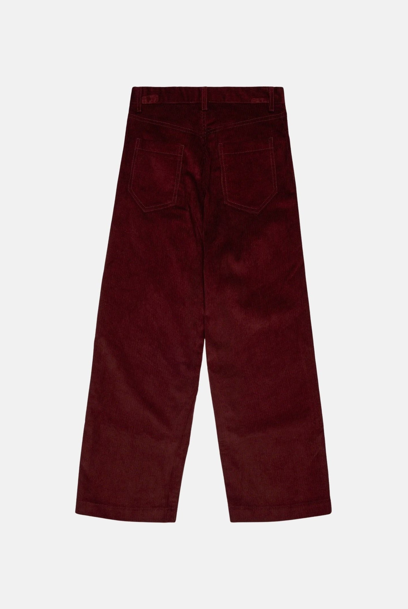 N°21 Pantaloni CORDUROY Borgogne-bordeaux, per donna, ragazzi e bambini con logo patch frontale e gamba dritta. N210FUN0517 0N413 N21