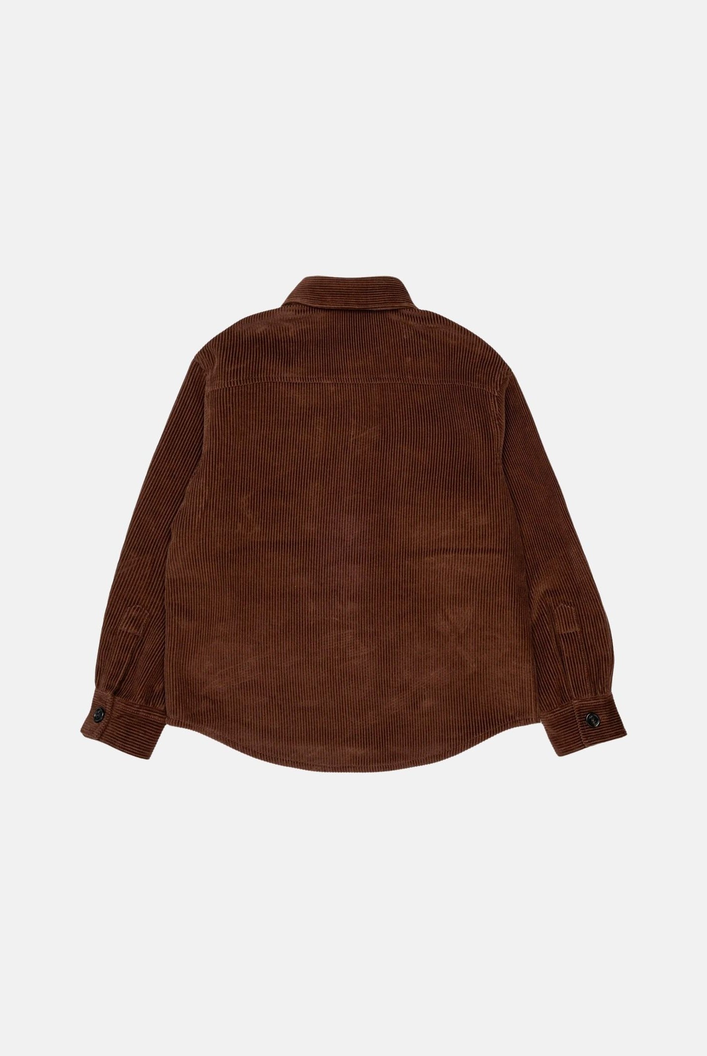 N°21 Camicia COURDUROY shirt, colore brand Chocolate Brown, per donna, ragazzi e bambini con logo in velluto a coste N210FVN0526 0N721 N21