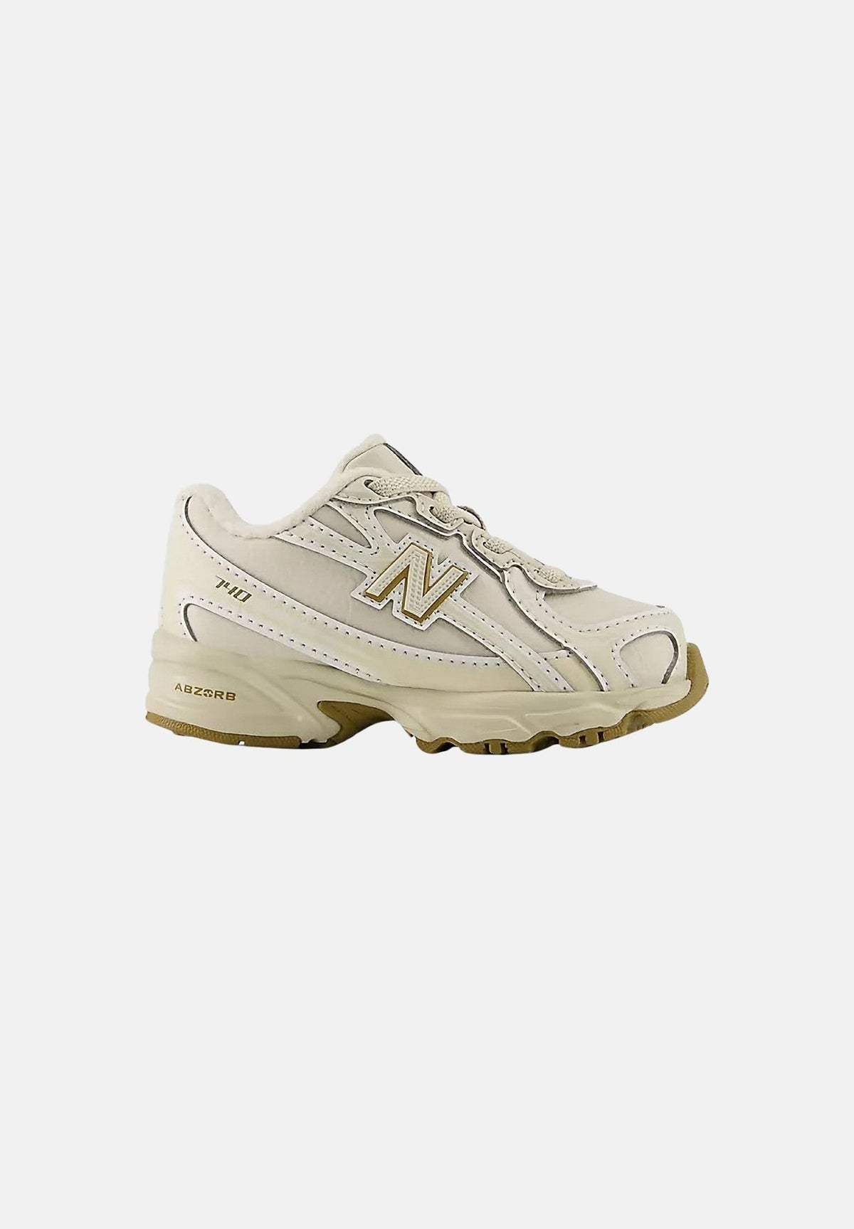 NEW BALANCE Sneakers 740 BUNGEE LACE panna e beige da neonato I7404YI . NEW BALANCE