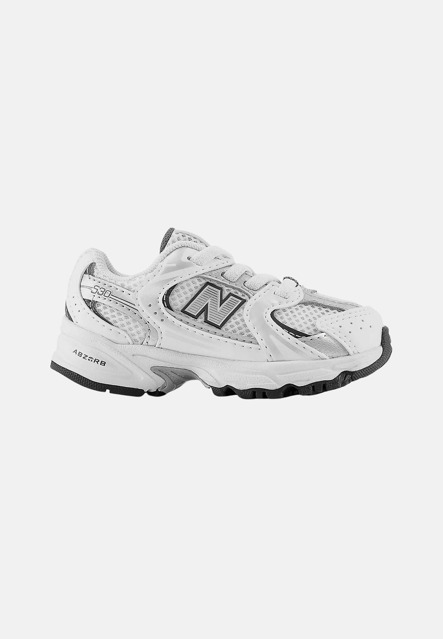 NEW BALANCE Sneakers 530 bianche e argento da neonato IZ530SB1 . NEW BALANCE
