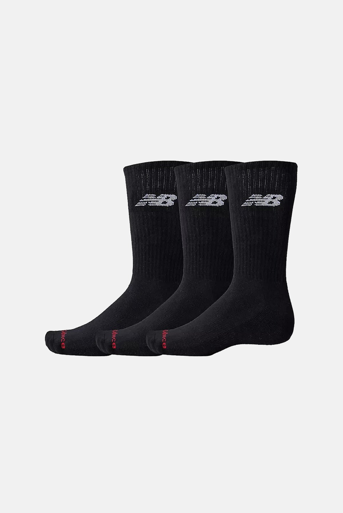 NEW BALANCE Calzini EVERYDAY CREW SOCKS 3 PACK neri per uomo e donna LAS51293BK . NEW BALANCE