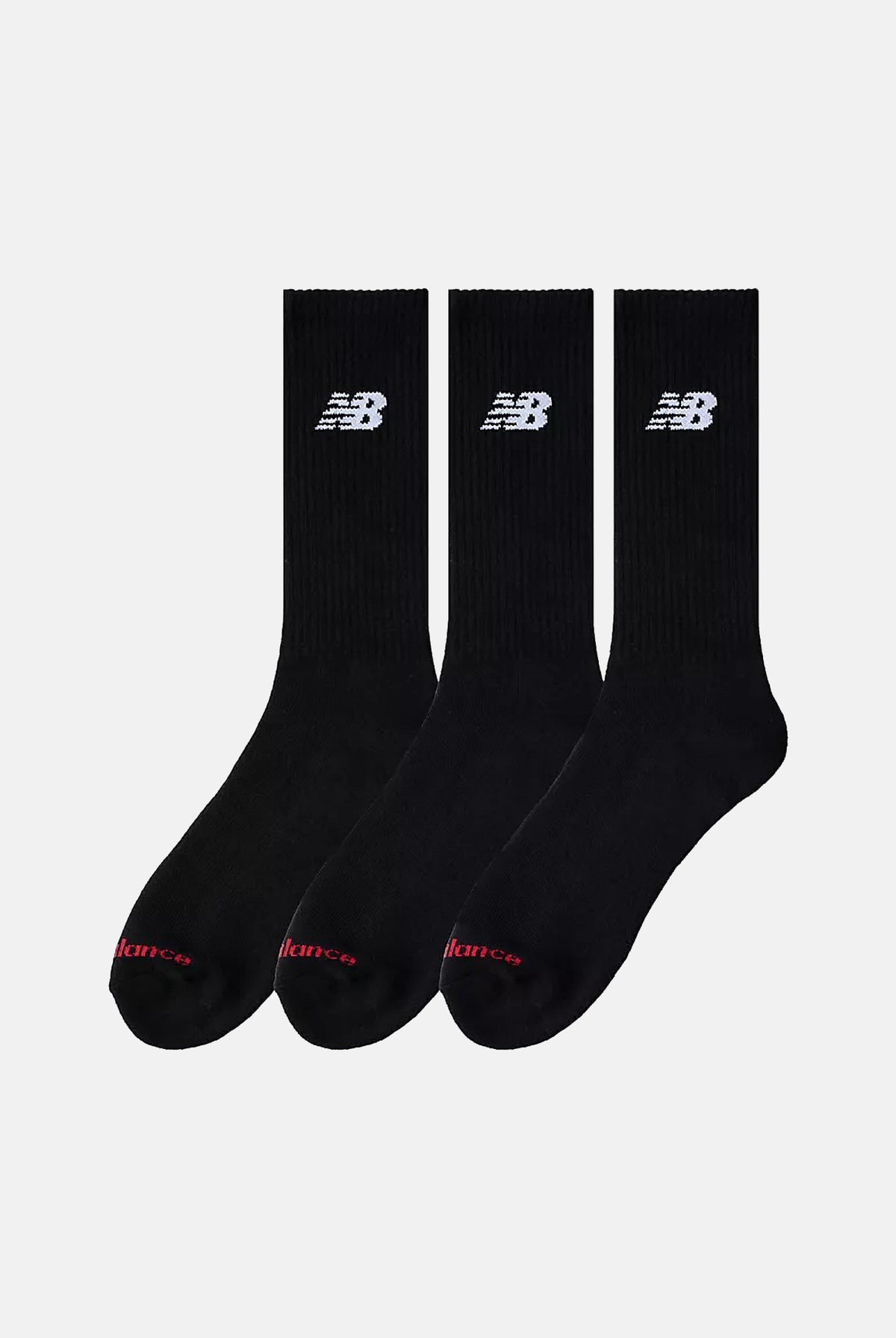 NEW BALANCE Calzini EVERYDAY CREW SOCKS 3 PACK neri per uomo e donna LAS51293BK . NEW BALANCE