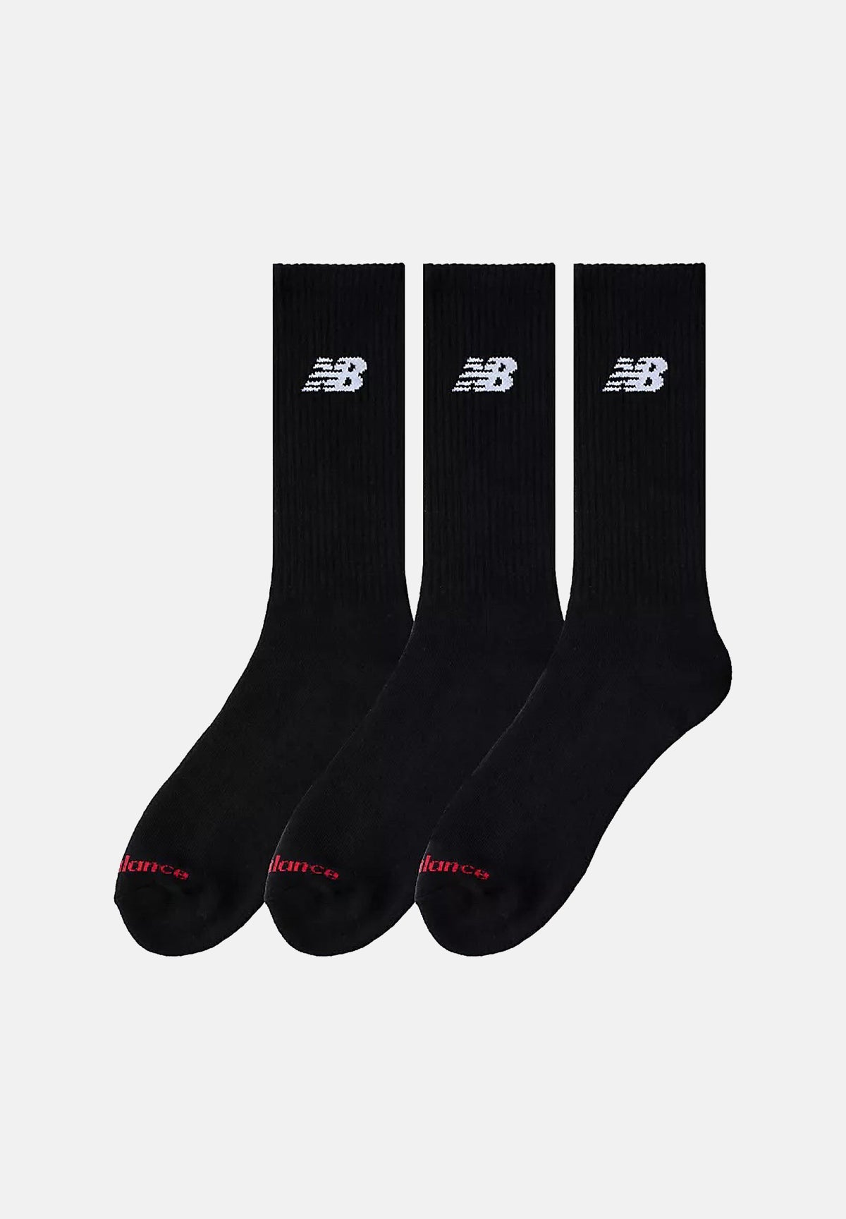 NEW BALANCE Calzini EVERYDAY CREW SOCKS 3 PACK neri per uomo e donna LAS51293BK . NEW BALANCE