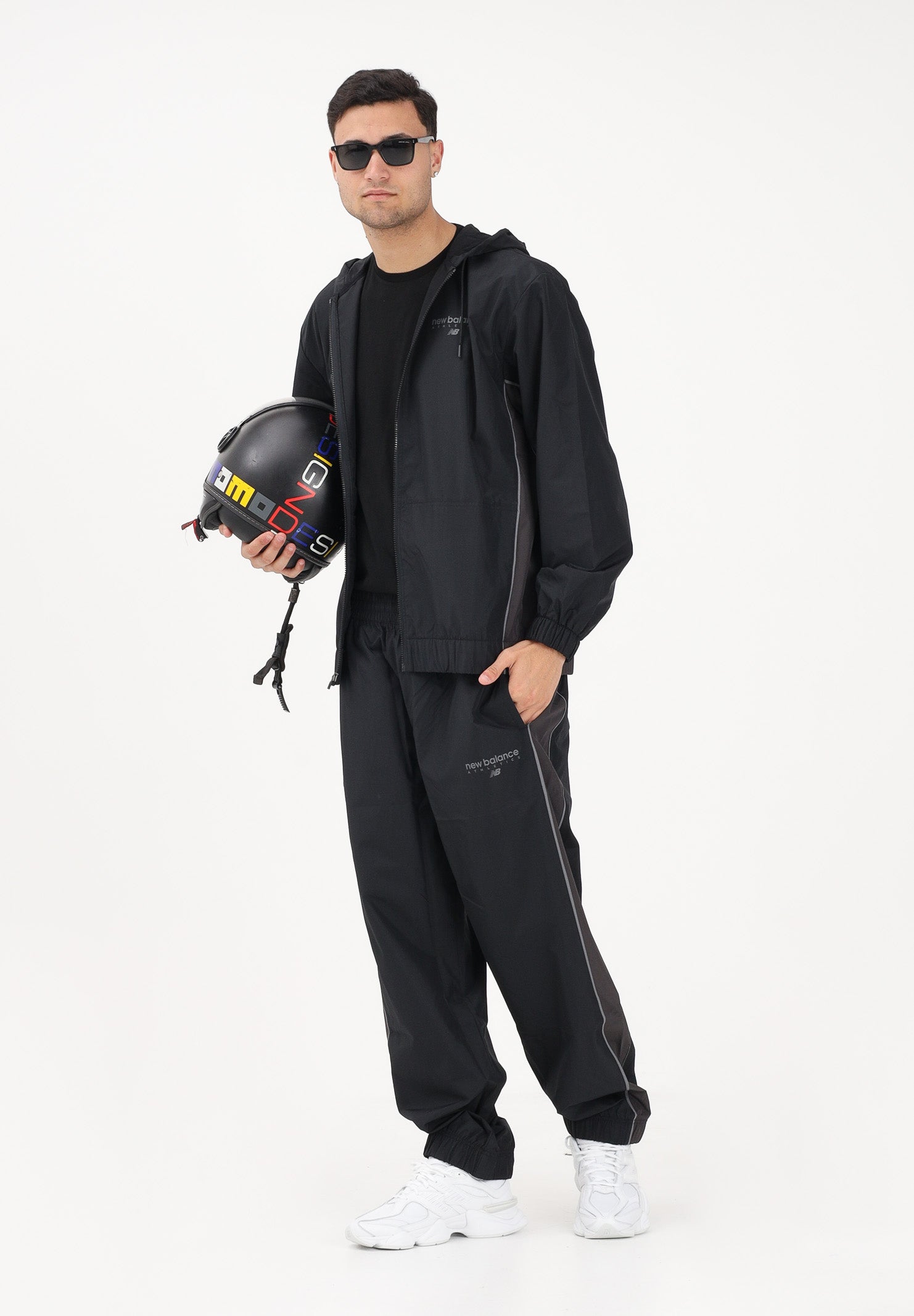 NEW BALANCE Pantalone sportivo Trackside nero da uomo MB61X76DBK . NEW BALANCE