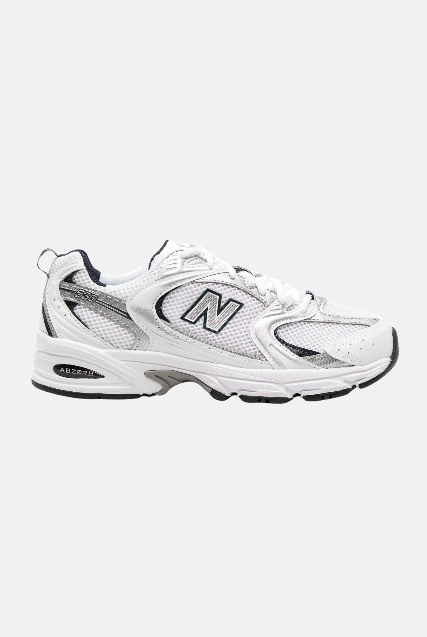 NEW BALANCE Sneakers 530 bianche da uomo e donna, con dettagli a contrasto. NBMR530SG . NEW BALANCE