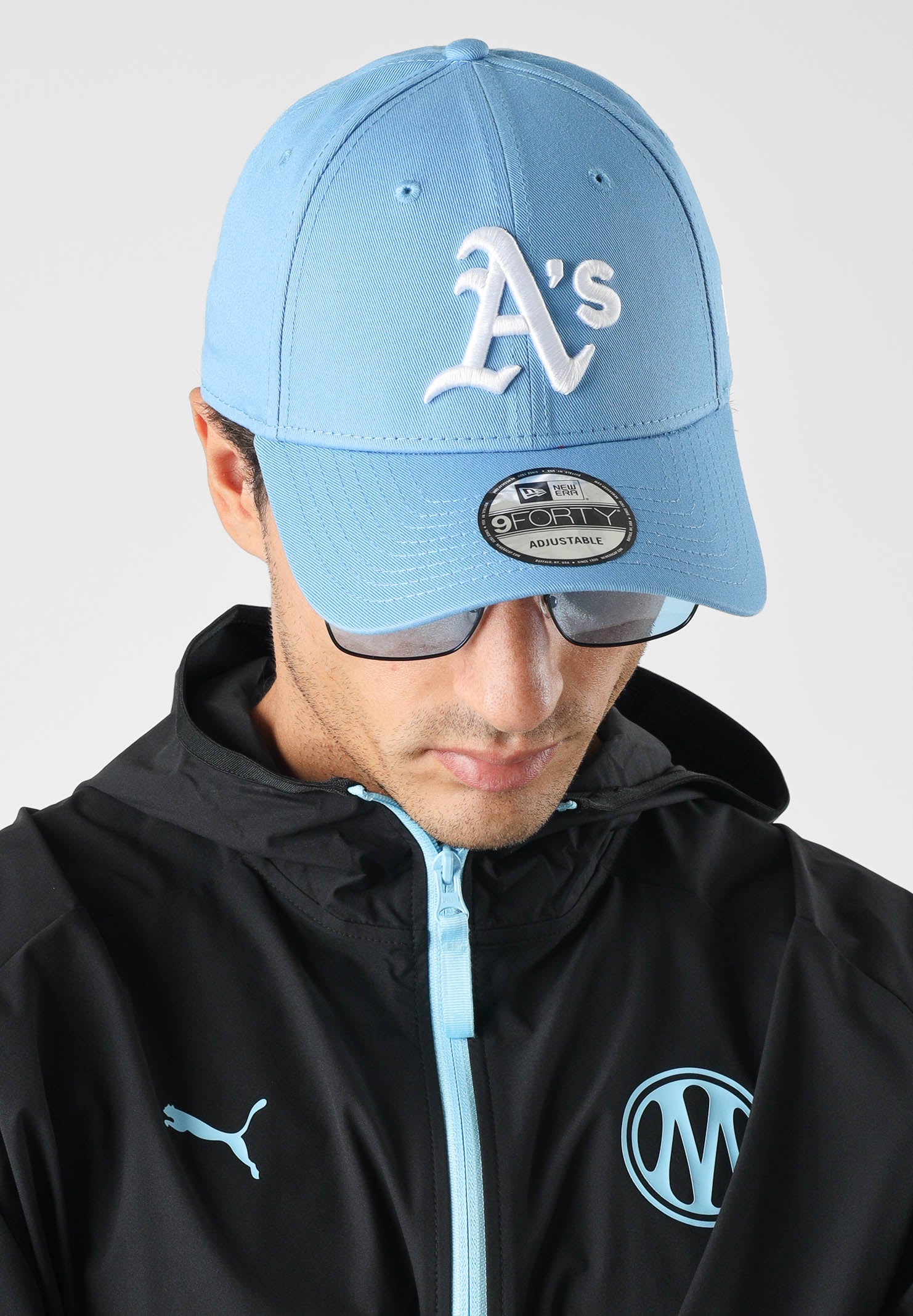 NEW ERA Cappello con visiera Athletics MLB League Essential 9FORTY azzurro per uomo e donna 60856286 . NEW ERA