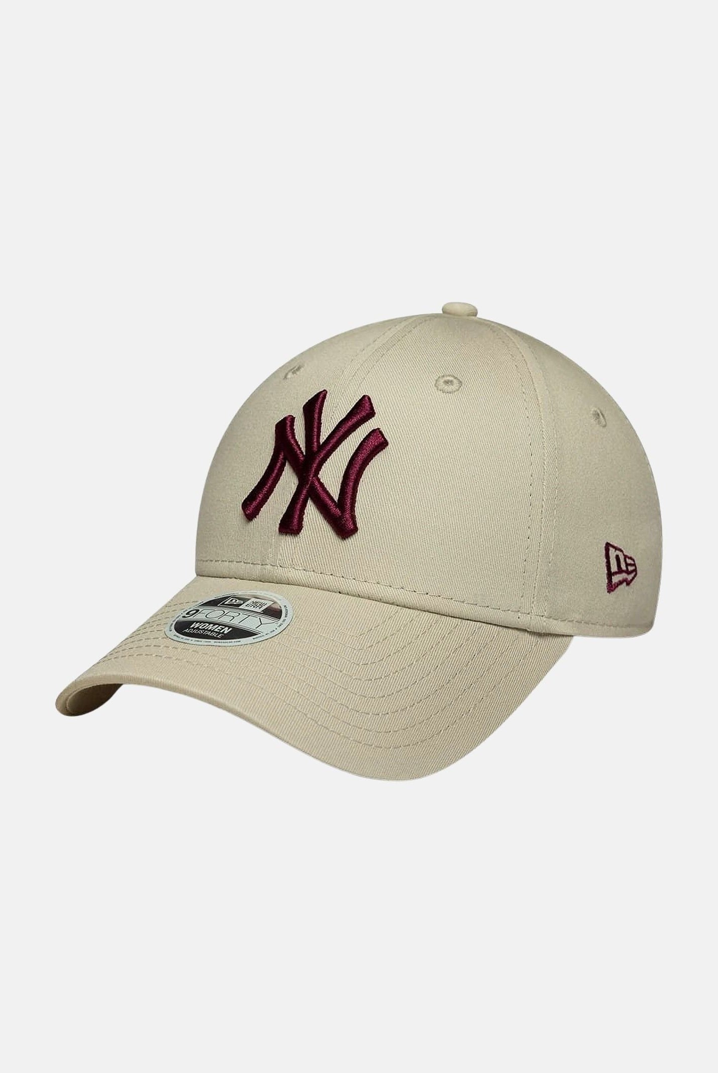 NEW ERA Cappello NEW YORK YANKEES 9FORTY Stone beige per uomo e donna con logo NY ricamato a contrasto. 60915726 . NEW ERA