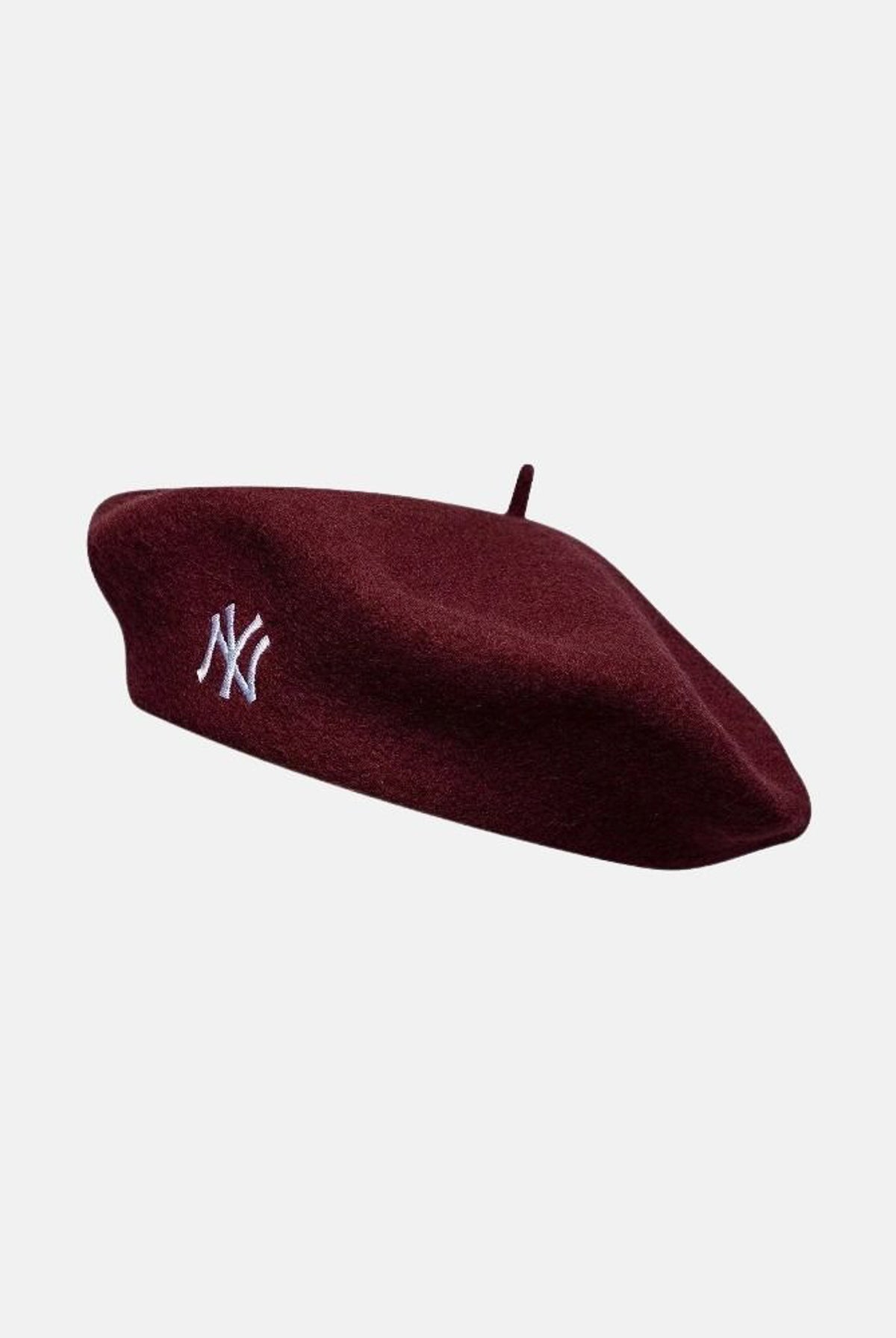NEW ERA Basco parigino bordeaux per donna con ricamo del logo NY a contrasto. 60915761 . NEW ERA