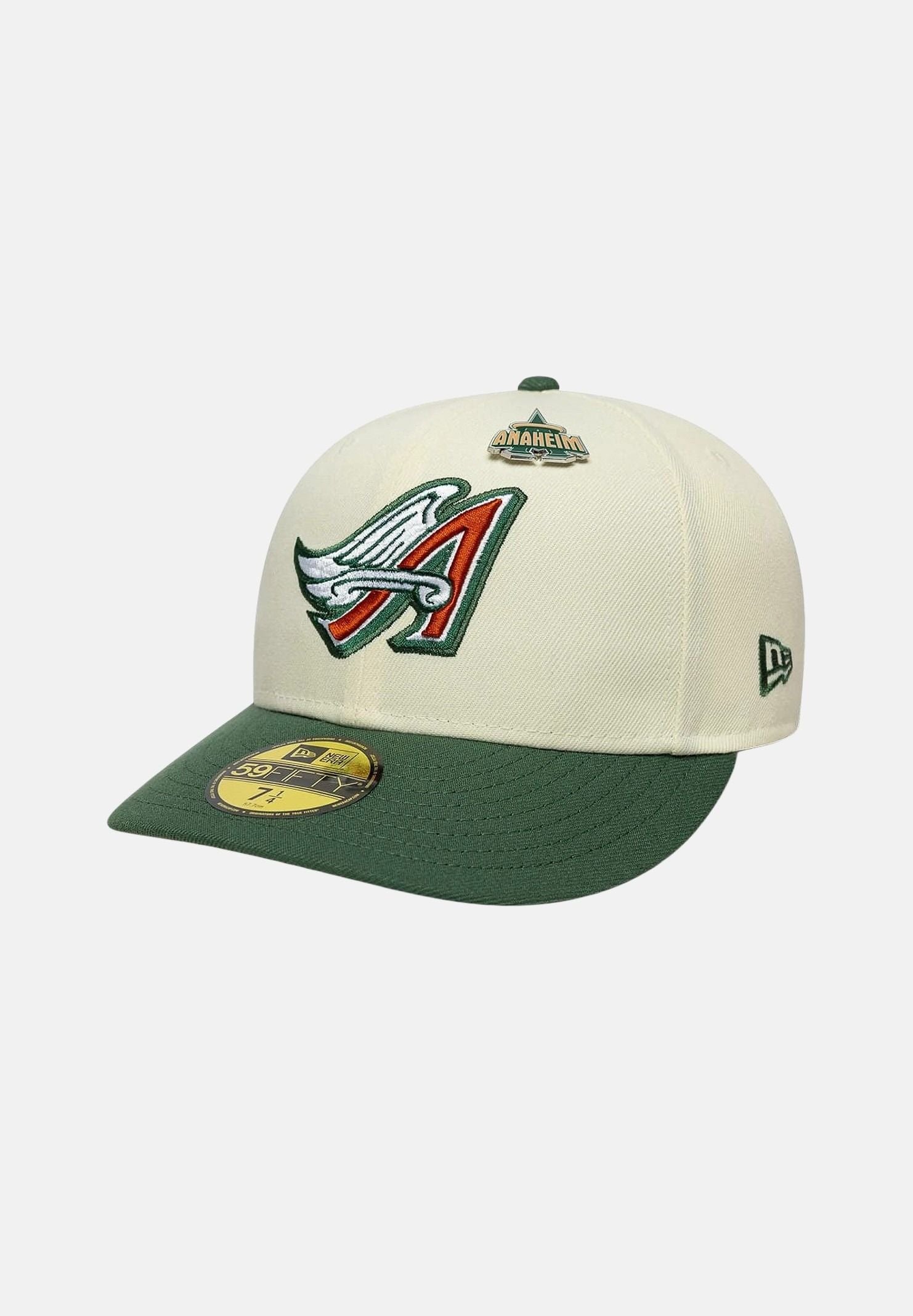 NEW ERA Cappello ATHLETICS 59FIFTY crema e verde per uomo e donna con logo Athletics ricamato 60915762 . NEW ERA