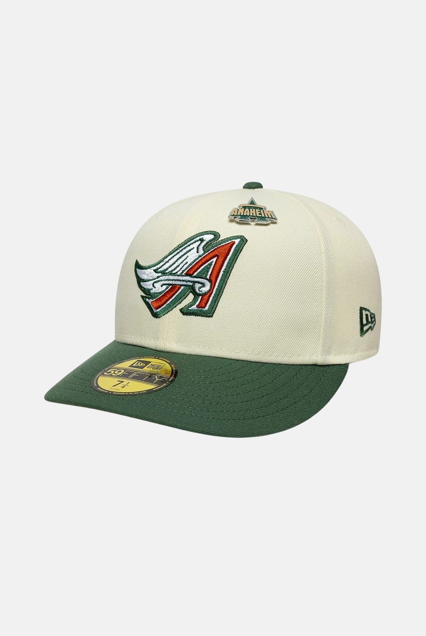 NEW ERA Cappello ATHLETICS 59FIFTY crema e verde per uomo e donna con logo Athletics ricamato 60915762 . NEW ERA