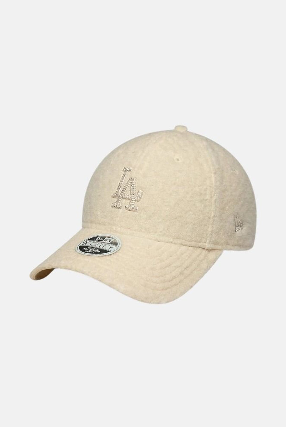 NEW ERA Cappello con visiera 9FORTY beige per donna con logo LA ricamato a contrasto. 60915791 . NEW ERA