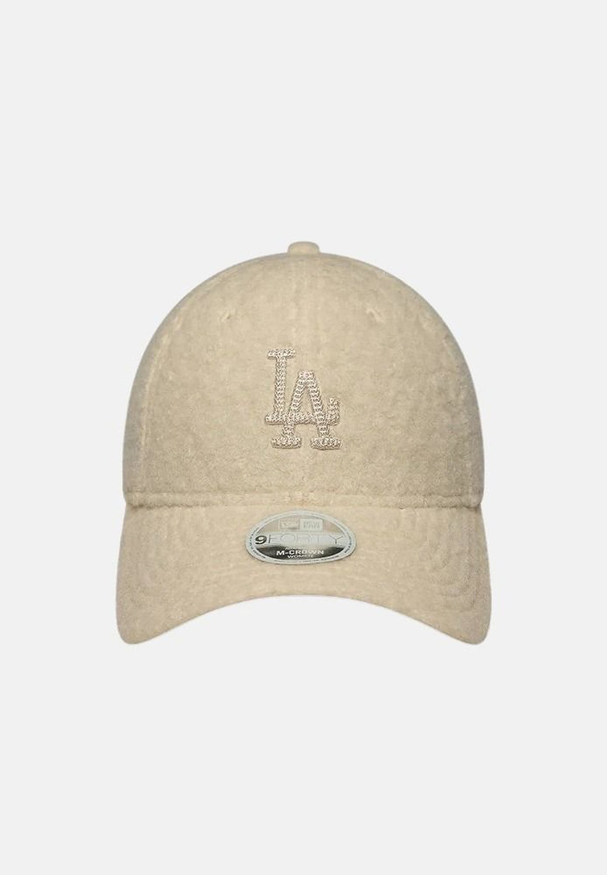 NEW ERA Cappello con visiera 9FORTY beige per donna con logo LA ricamato a contrasto. 60915791 . NEW ERA