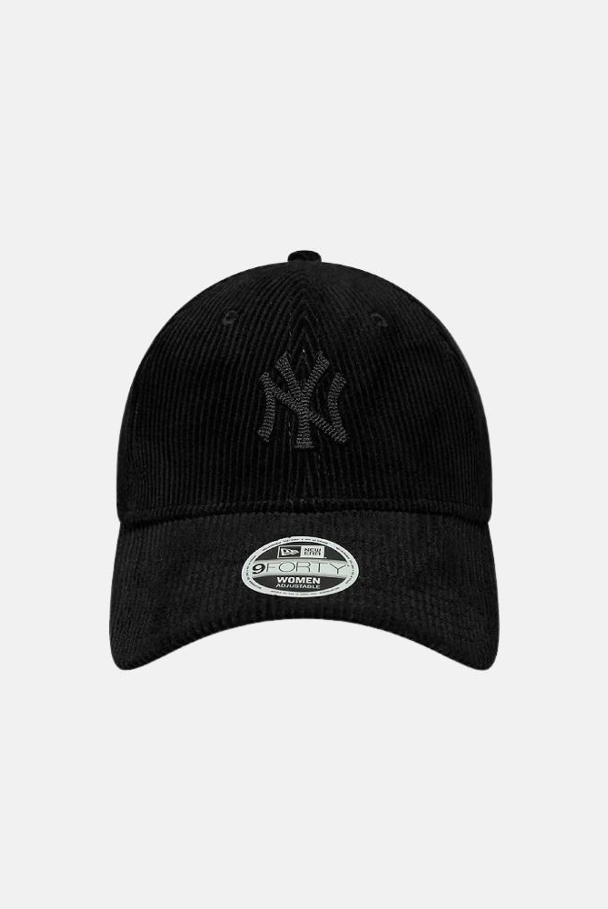 NEW ERA Cappello con visiera 9FORTY M-nero per donna con logo NY ricamato a contrasto. 60915814 . NEW ERA