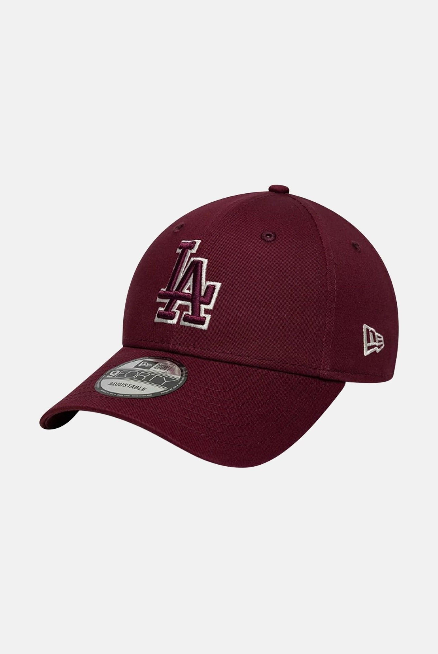 NEW ERA Cappello con visiera 9FORTY LA DODGERS bordeaux per uomo e donna con logo LA ricamato 60915823 . NEW ERA