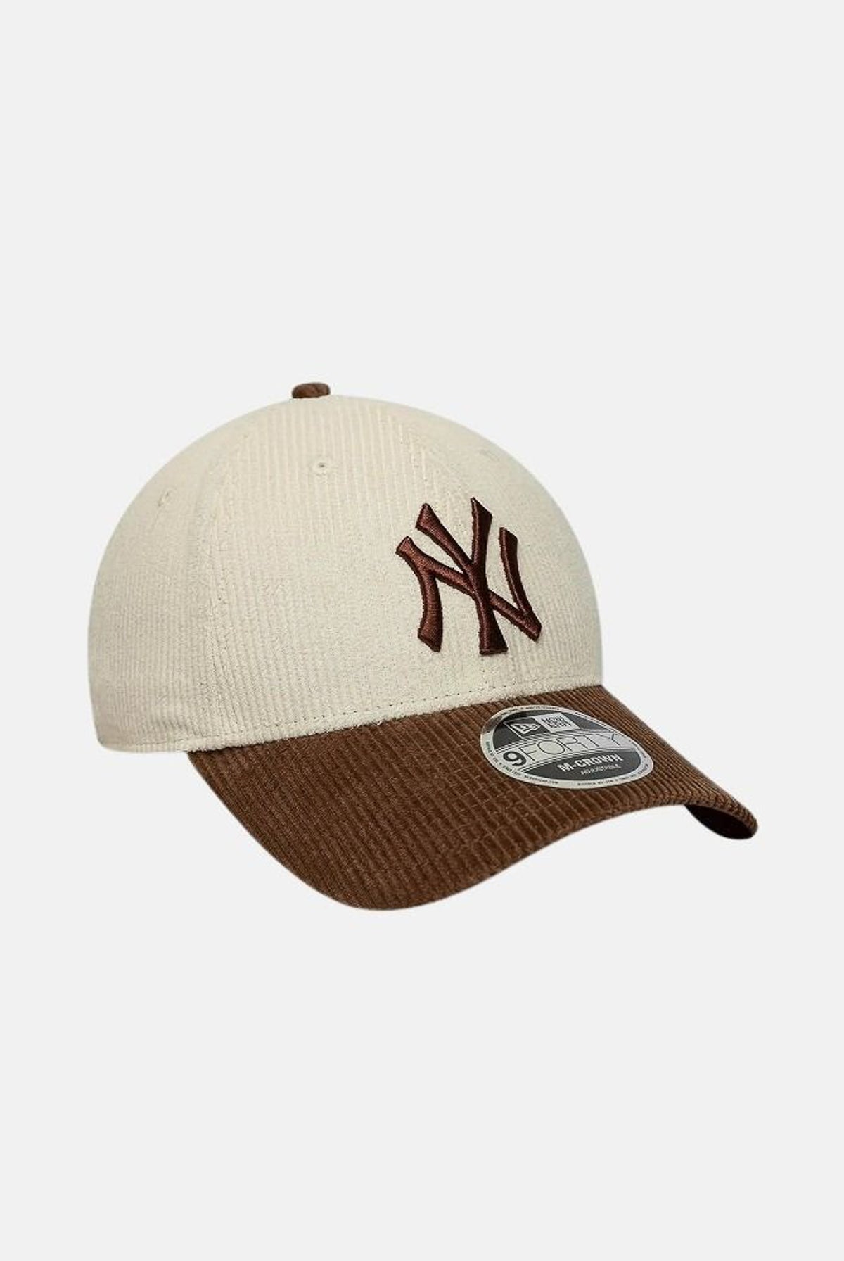 NEW ERA Cappello con visiera 9FORTY M-Crown per uomo e donna bicolore in velluto beige chiaro. 60915868 . NEW ERA
